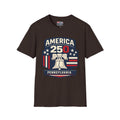 Pennsylvania America 250 Shirt — Modern Minimal Patriotic Badge Tee