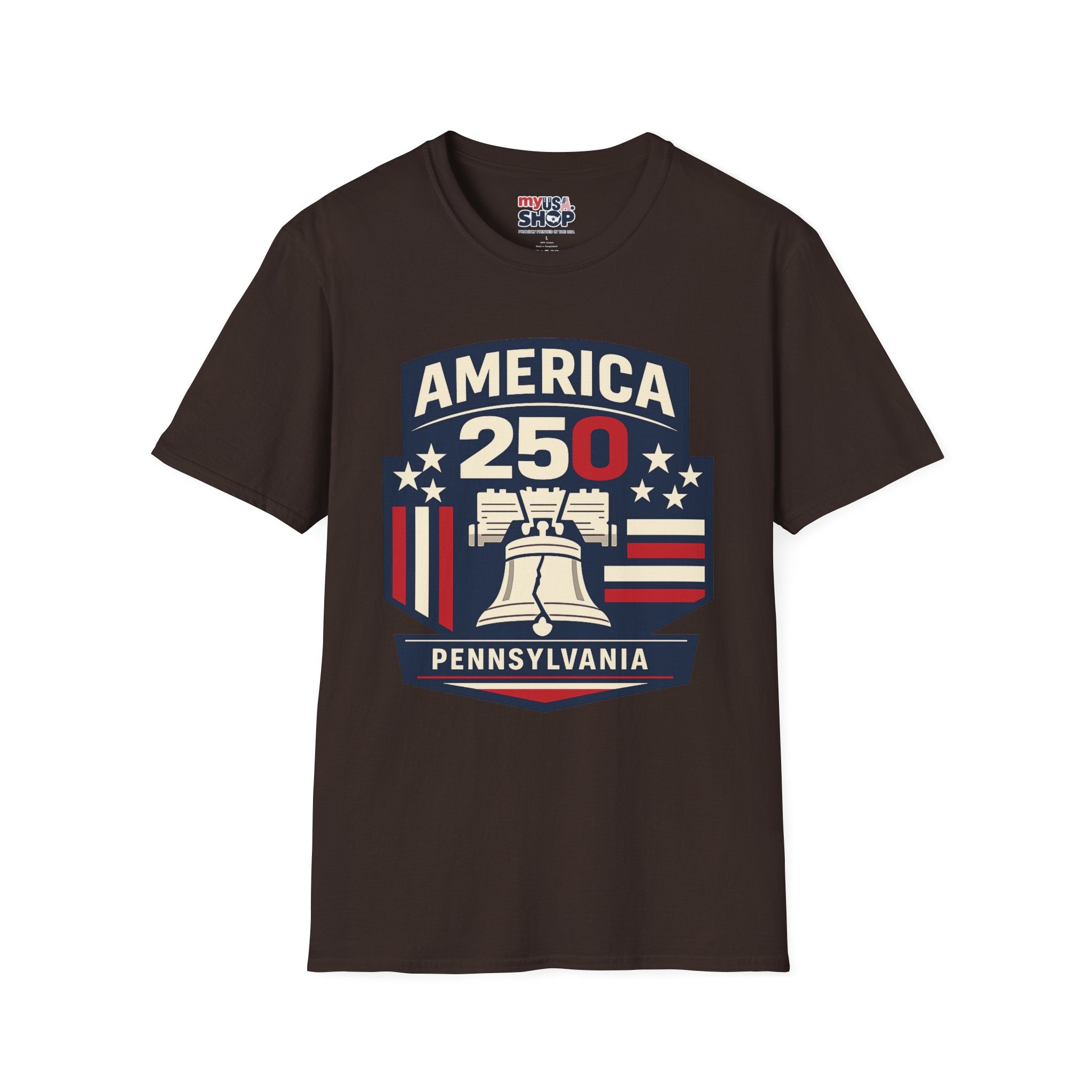 Pennsylvania America 250 Shirt — Modern Minimal Patriotic Badge Tee