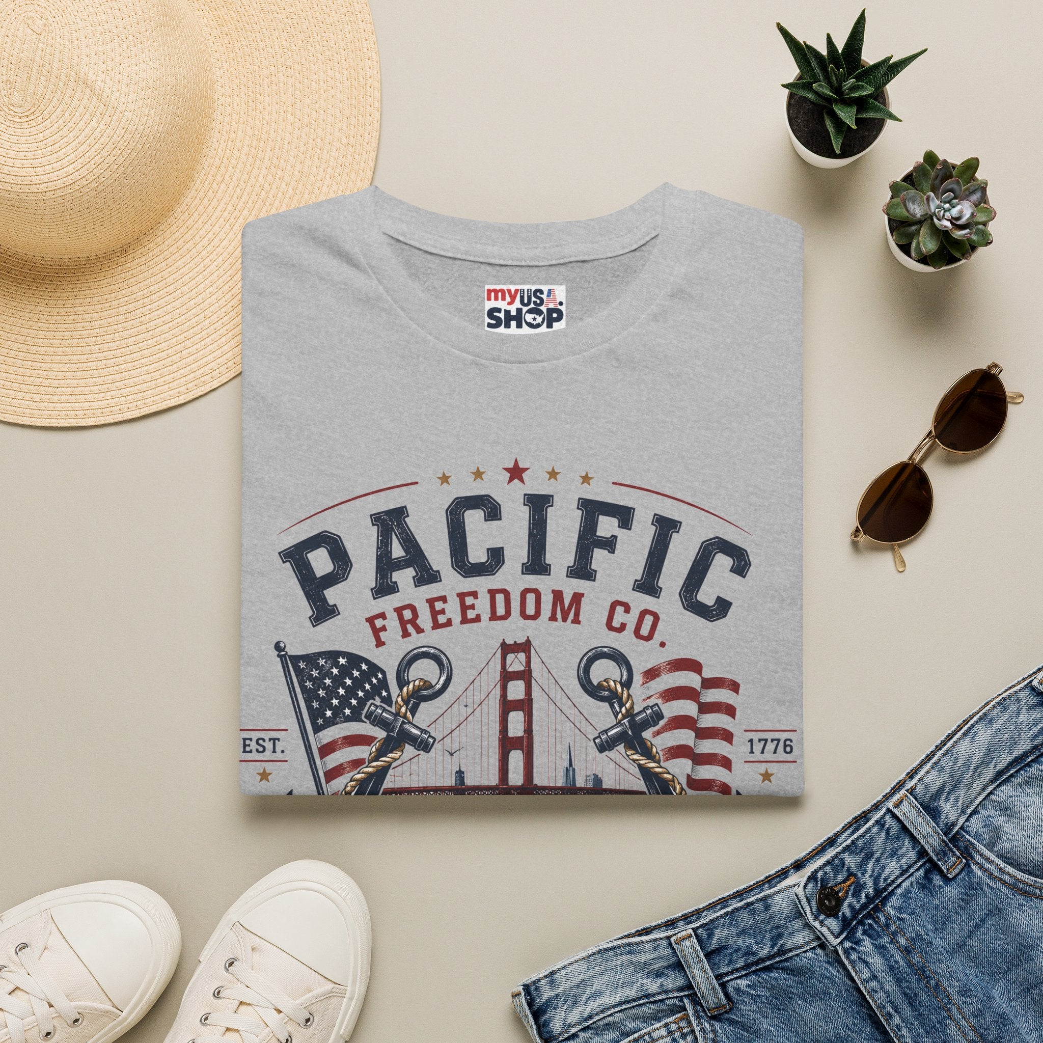 America 250 Pacific Freedom Co. San Francisco California T-Shirt