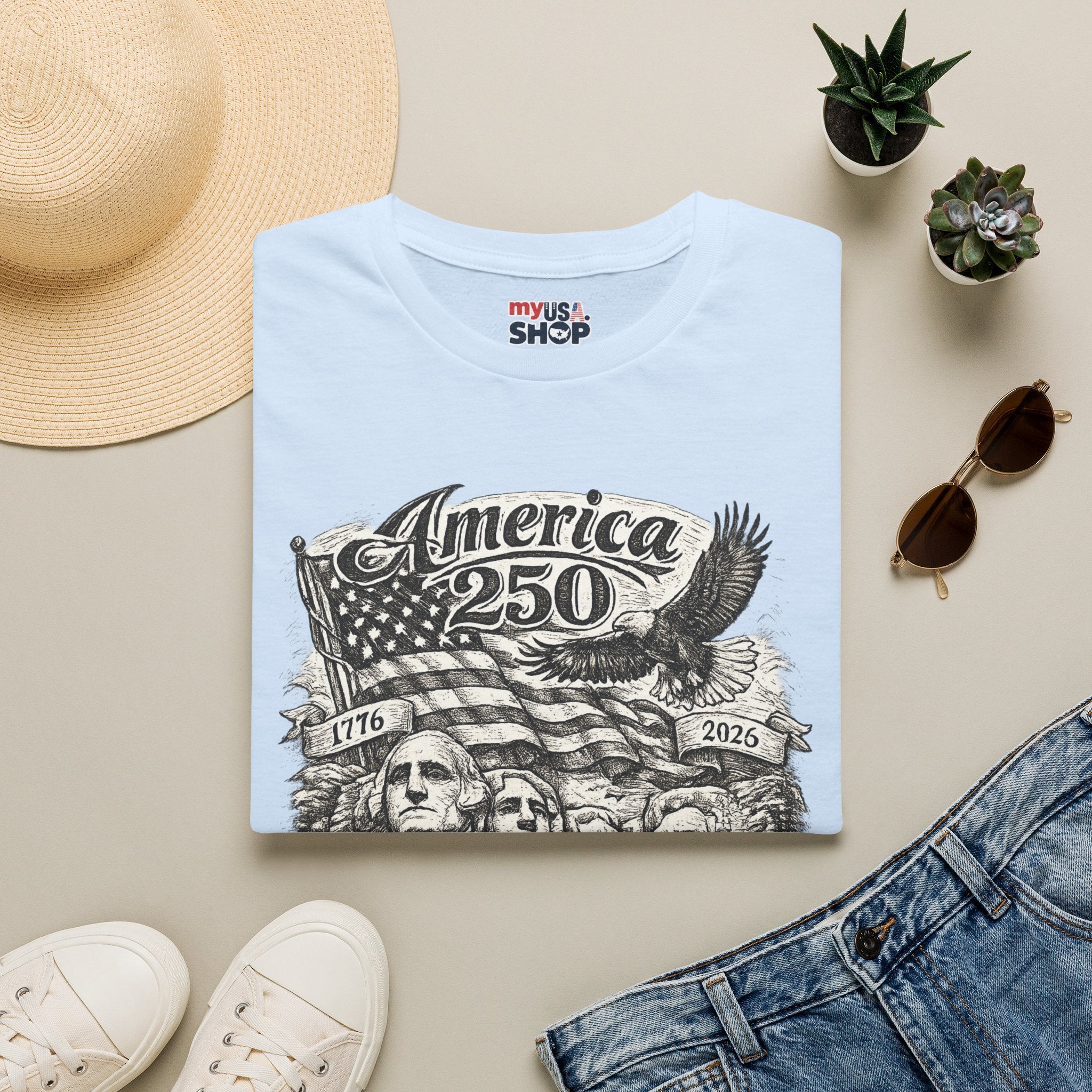 America 250 South Dakota T-Shirt — Mount Rushmore Patriotic Anniversary Graphic Tee