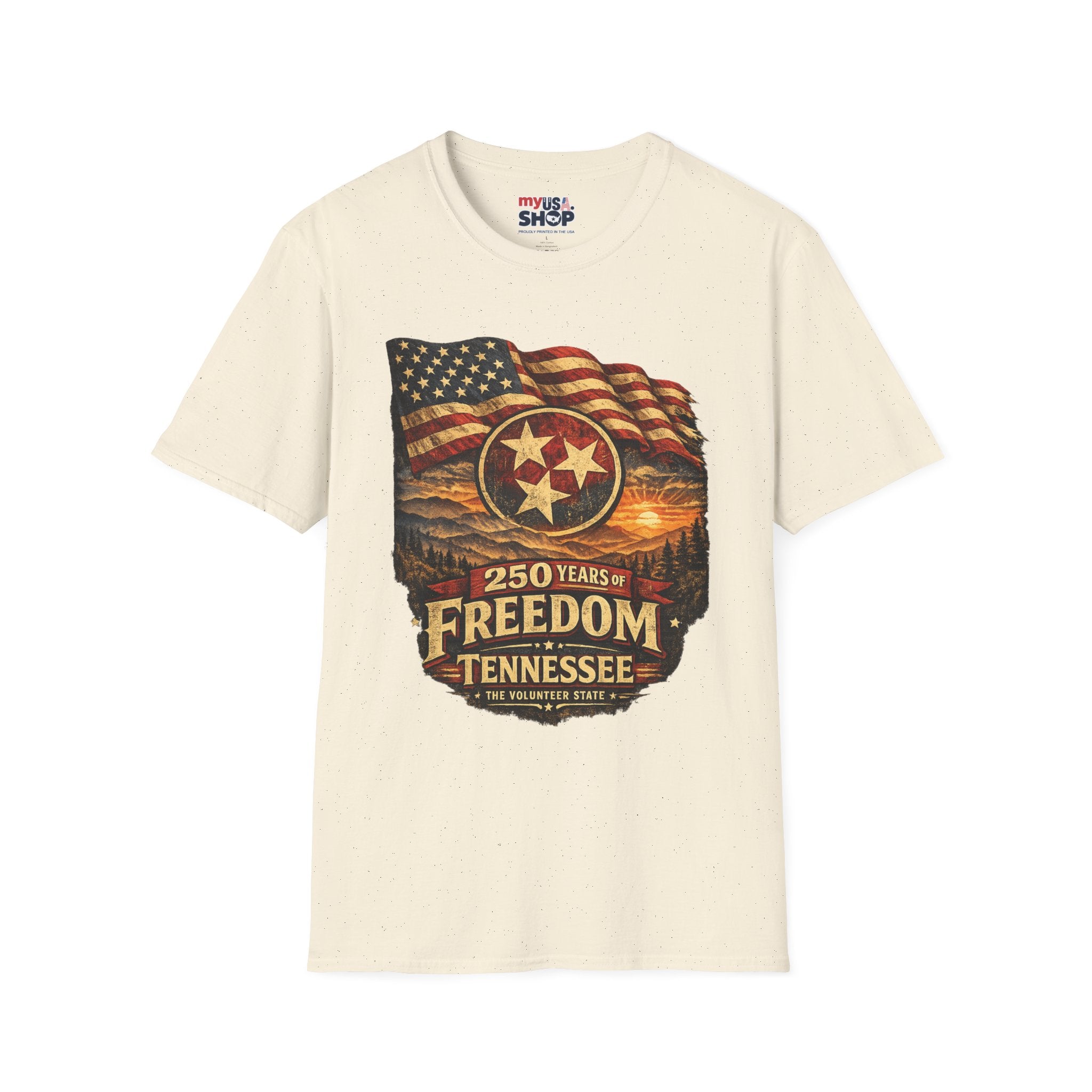 America 250 Tennessee T-Shirt — 250 Years of Freedom Patriotic Graphic Tee