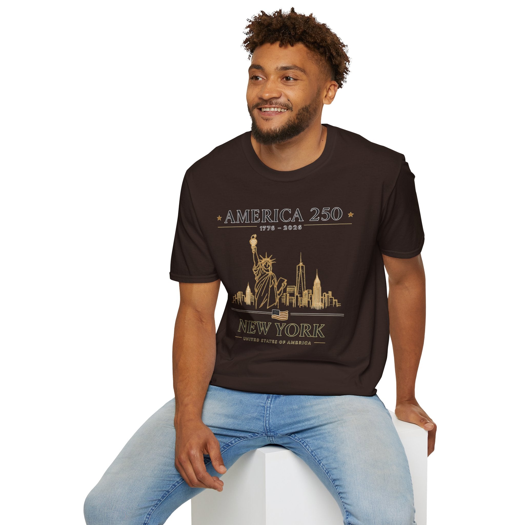 America 250 — USA Commemorative Tee (New York Statue of Liberty Design)
