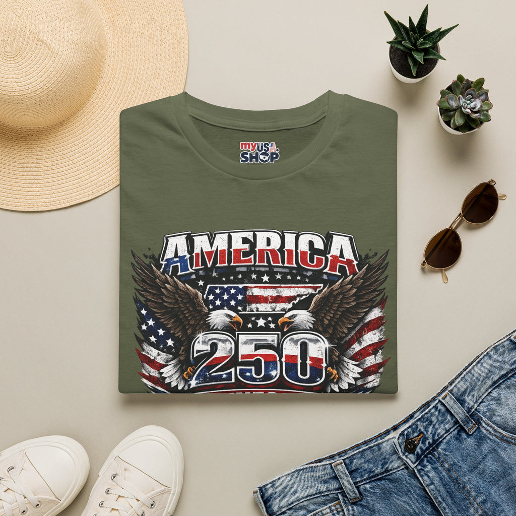 America 250 Tennessee T-Shirt — Vintage Patriotic Eagle Graphic Tee