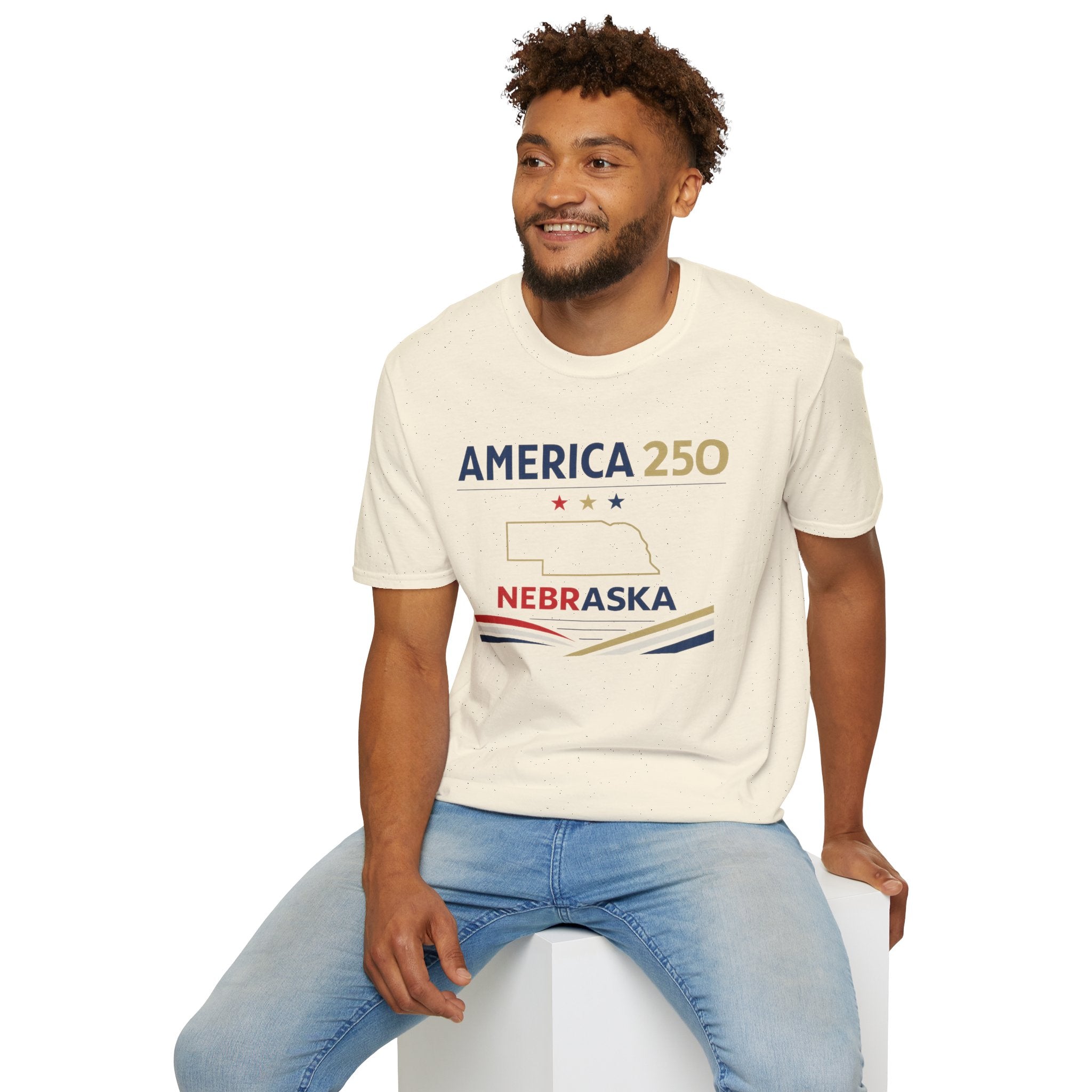 America 250 Nebraska T-Shirt — Patriotic State Pride Tee
