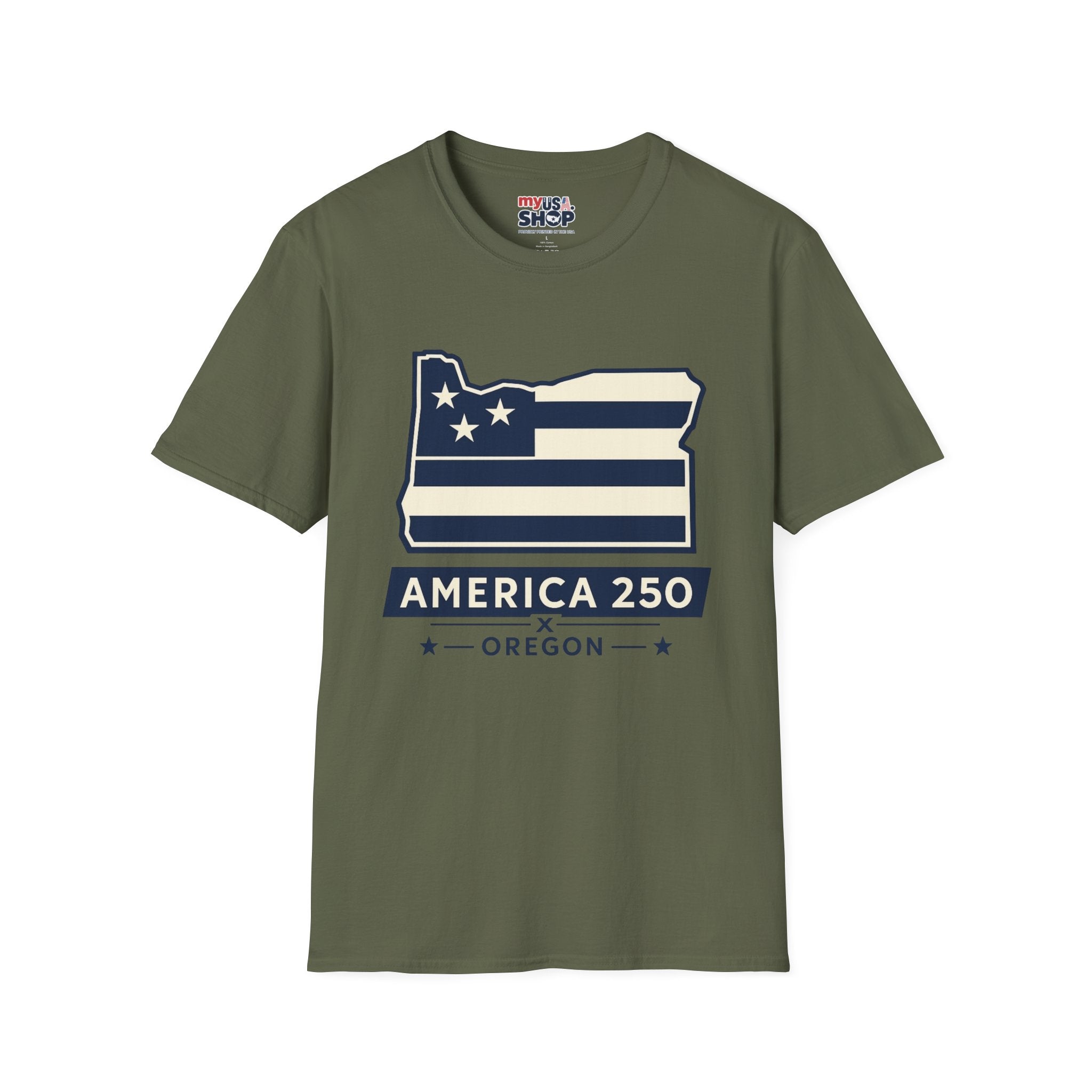 America 250 Oregon Shirt — Minimal Oregon State Flag Graphic Tee