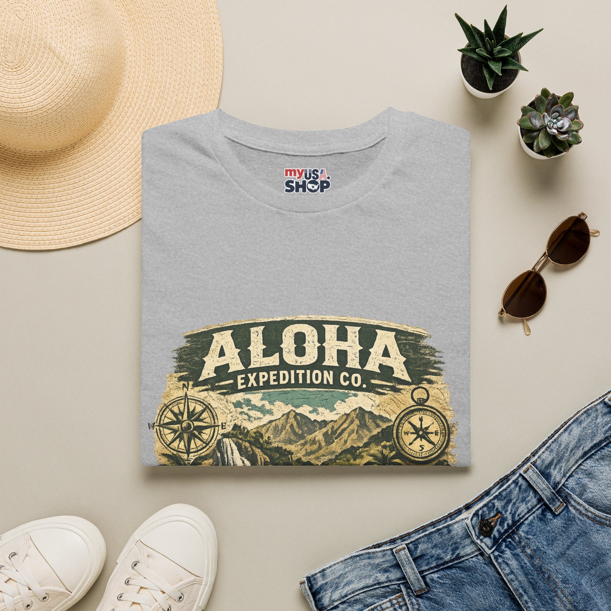America 250 Hawaii Aloha Expedition T-Shirt — Vintage Hawaiian Adventure Tee