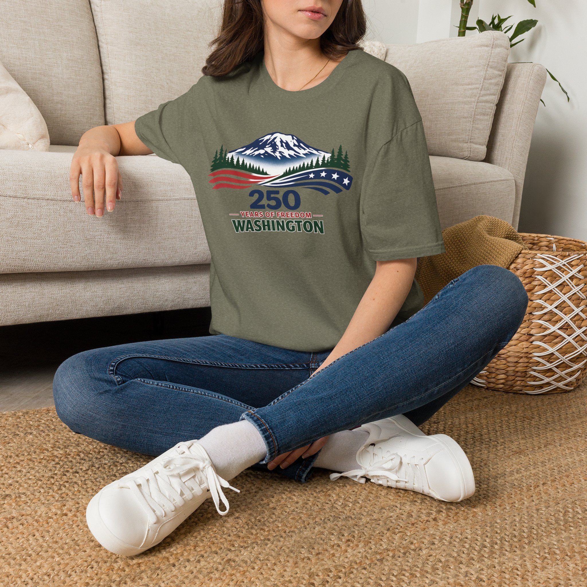 America 250 Washington T-Shirt - Unisex Softstyle T-Shirt