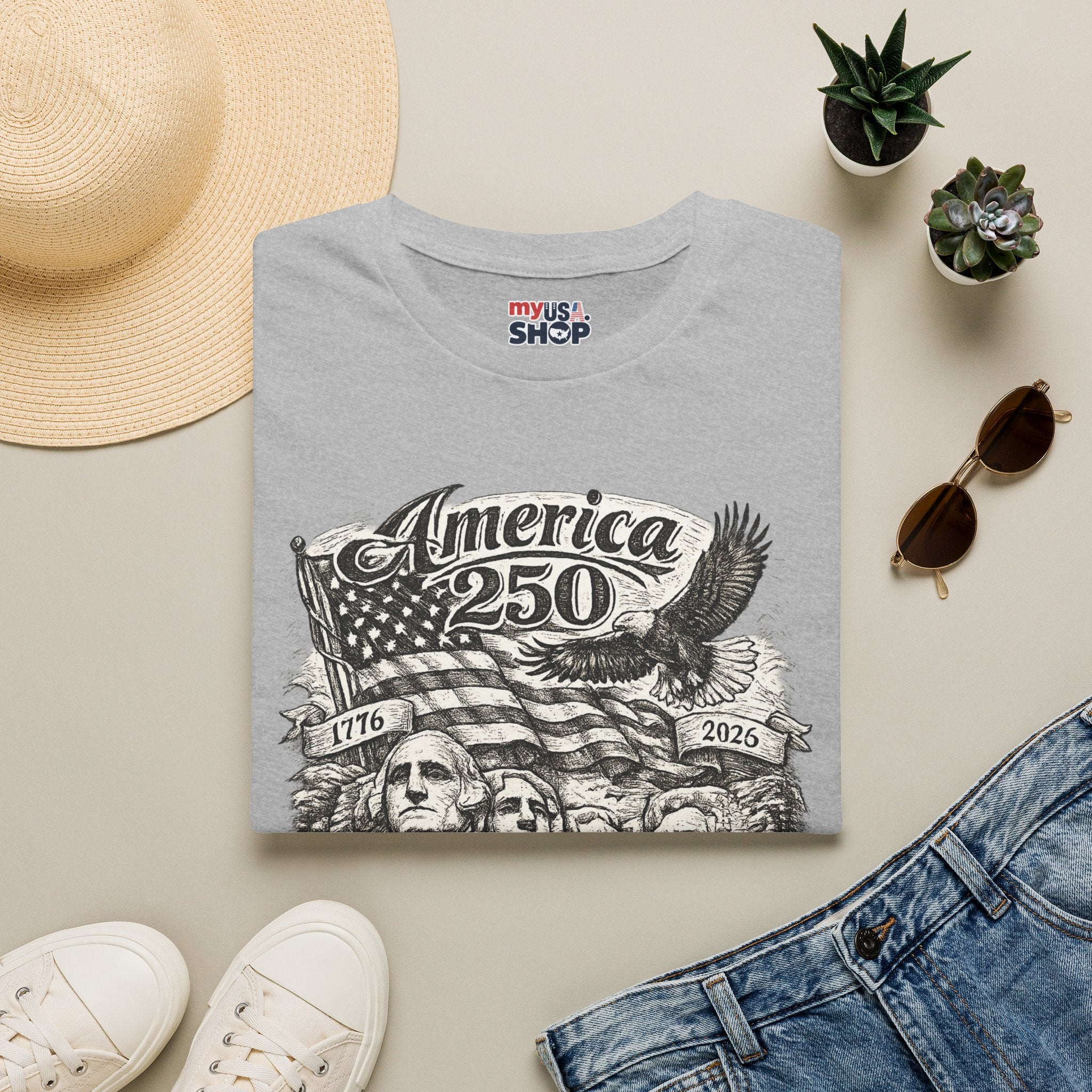 America 250 South Dakota T-Shirt — Mount Rushmore Patriotic Anniversary Graphic Tee