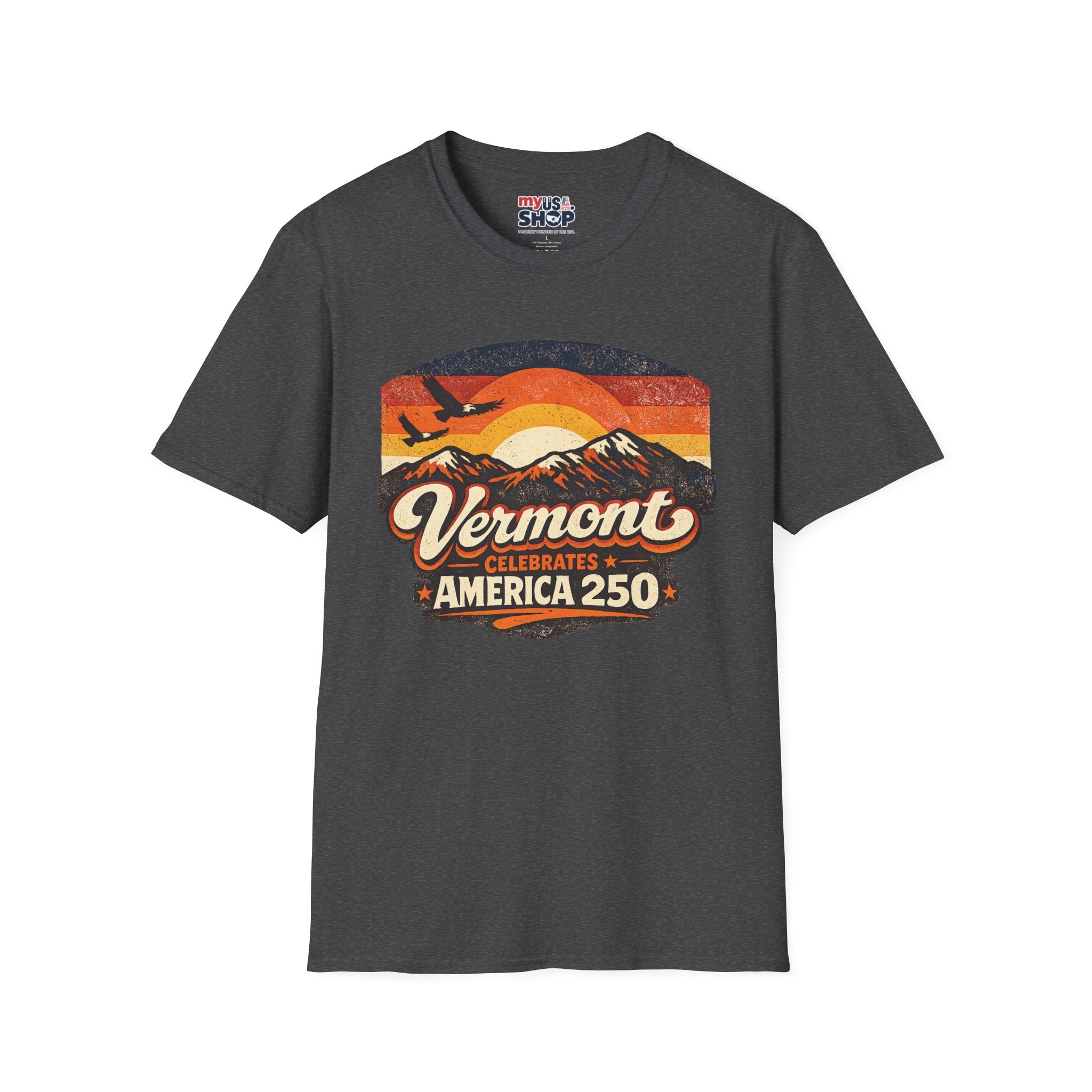 America 250 – Vermont Eagle Mountain Sunset Vintage Tee Design