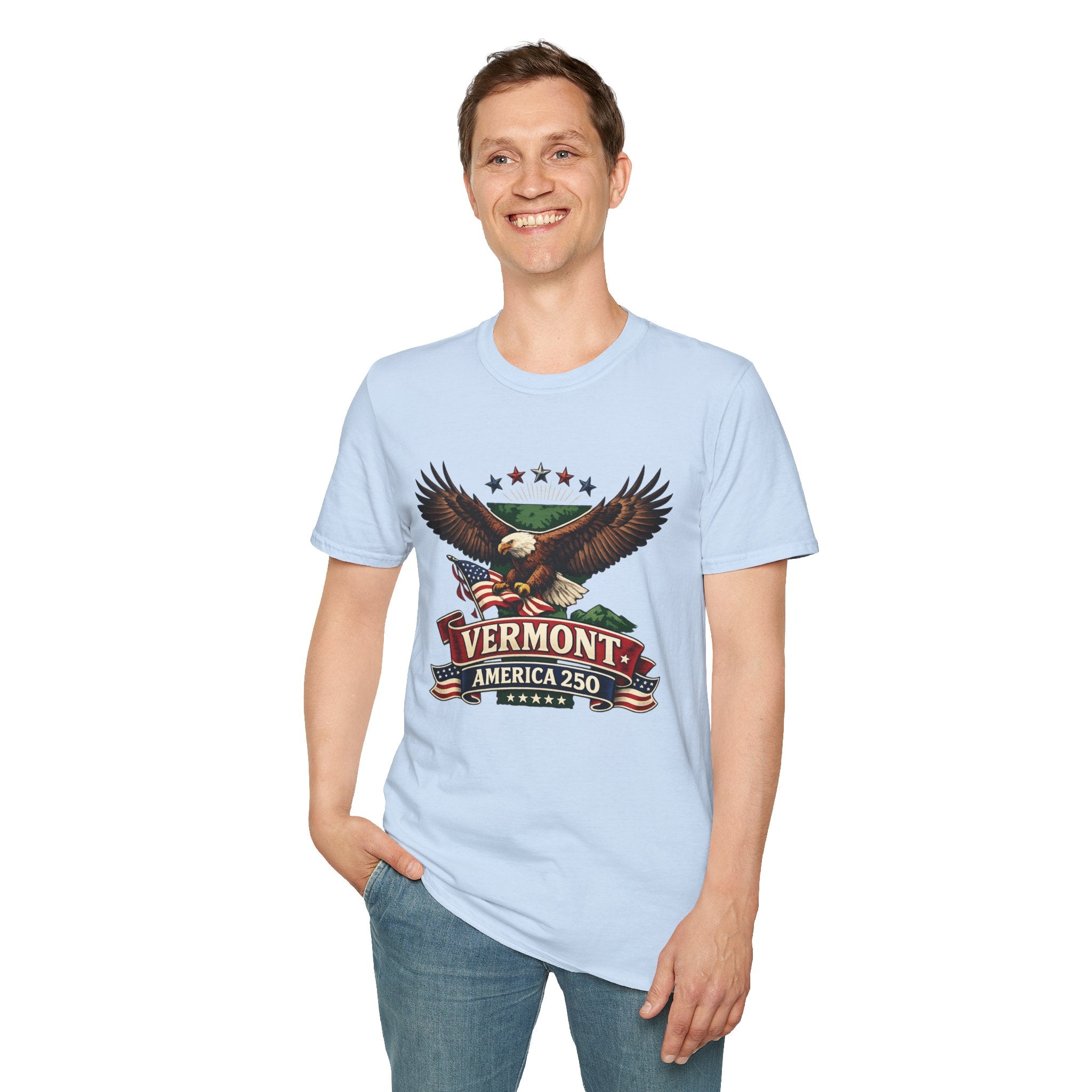 America 250 – Vermont Eagle Heritage Vintage Tee Design