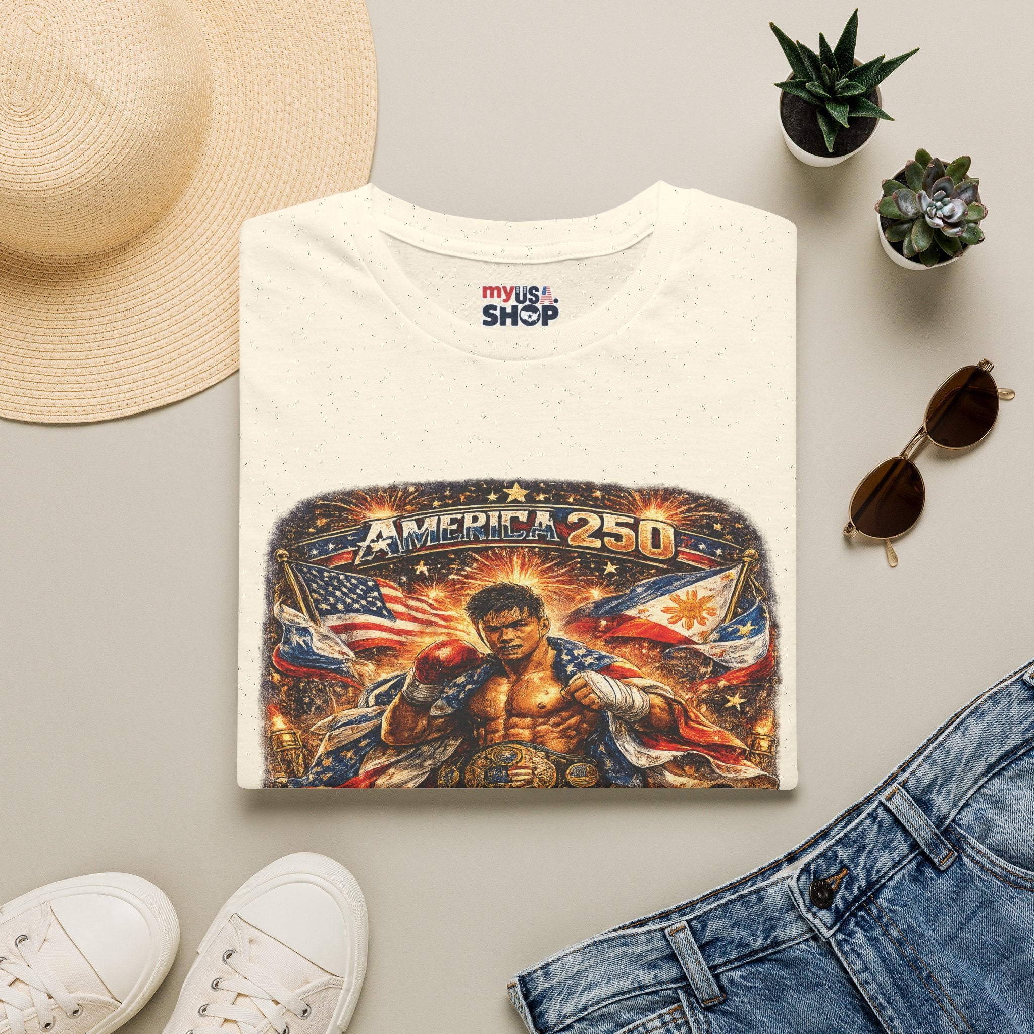 Filipino Pride 'Pinoy Heart' Graphic — America 250 Patriotic Design