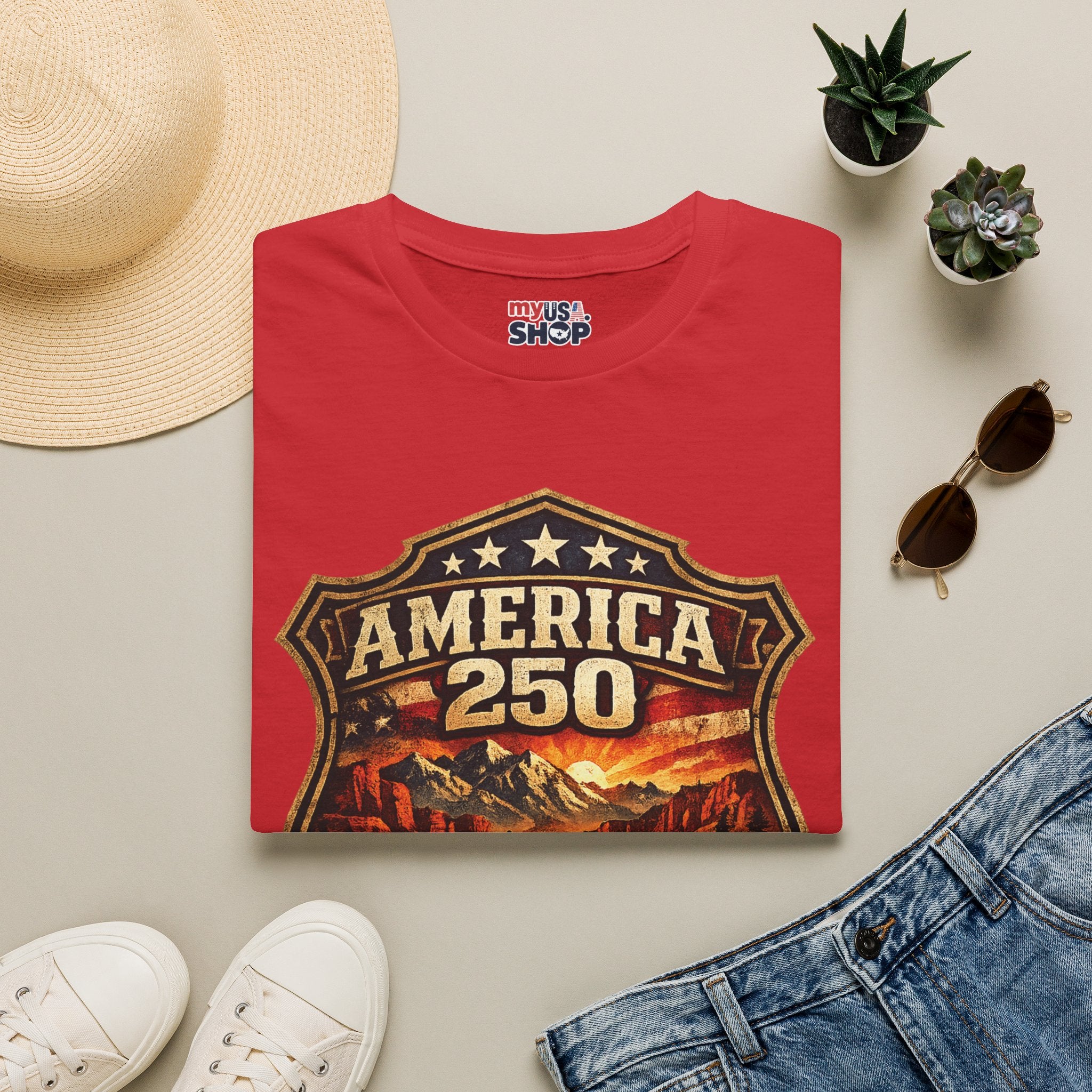 America 250 Utah State Shirt — Vintage Canyon Heritage Tee