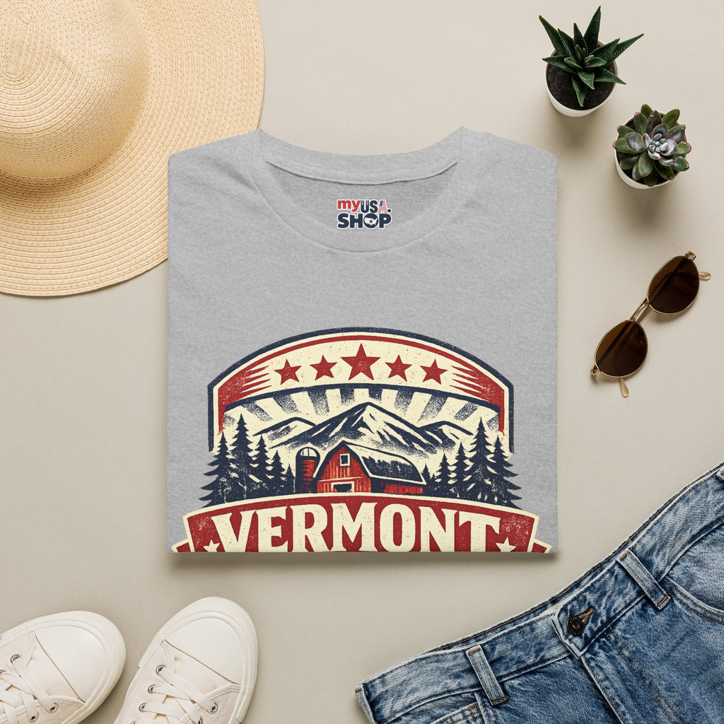 America 250 – Vermont 1776–2026 Mountain Heritage Vintage Tee Design