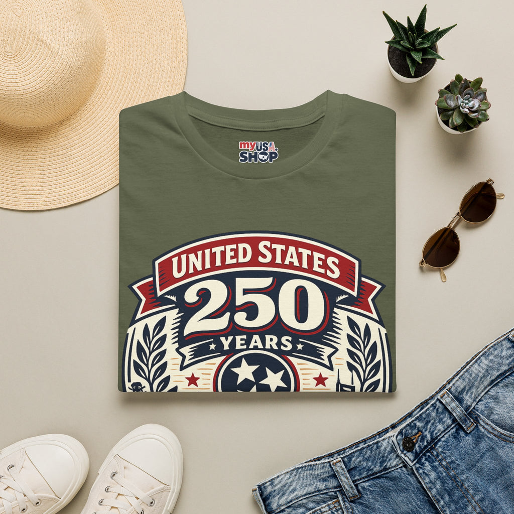 America 250 Tennessee T-Shirt — United States 250 Years Heritage Graphic Tee
