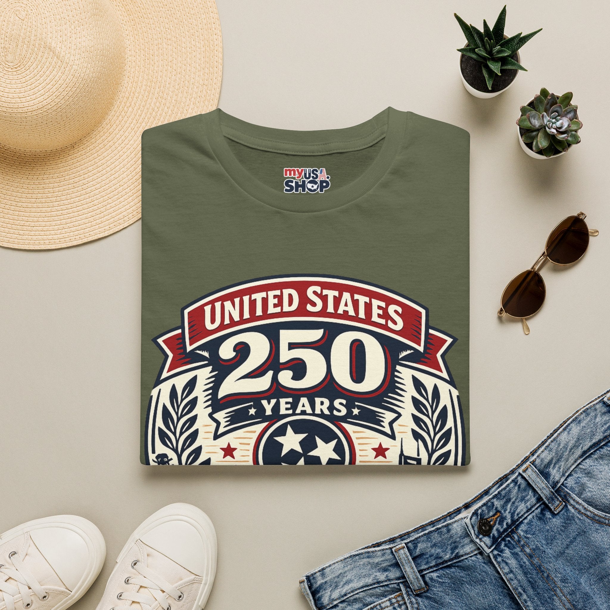 America 250 Tennessee T-Shirt — United States 250 Years Heritage Graphic Tee