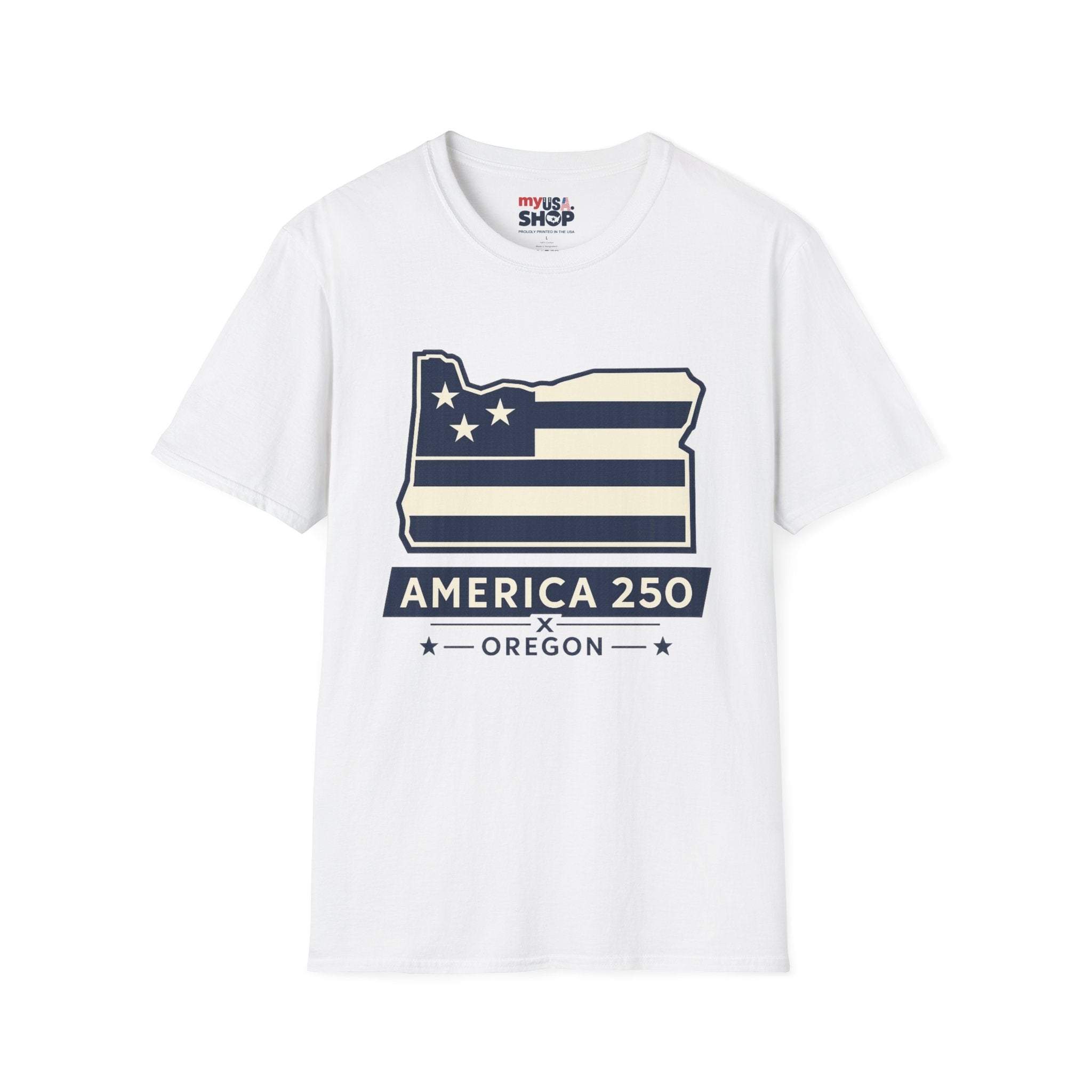 America 250 Oregon Shirt — Minimal Oregon State Flag Graphic Tee