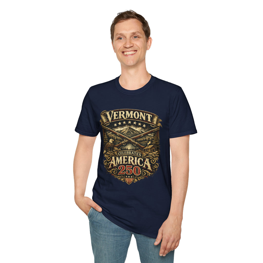 America 250 – Vermont Freedom Heritage Vintage Tee Design