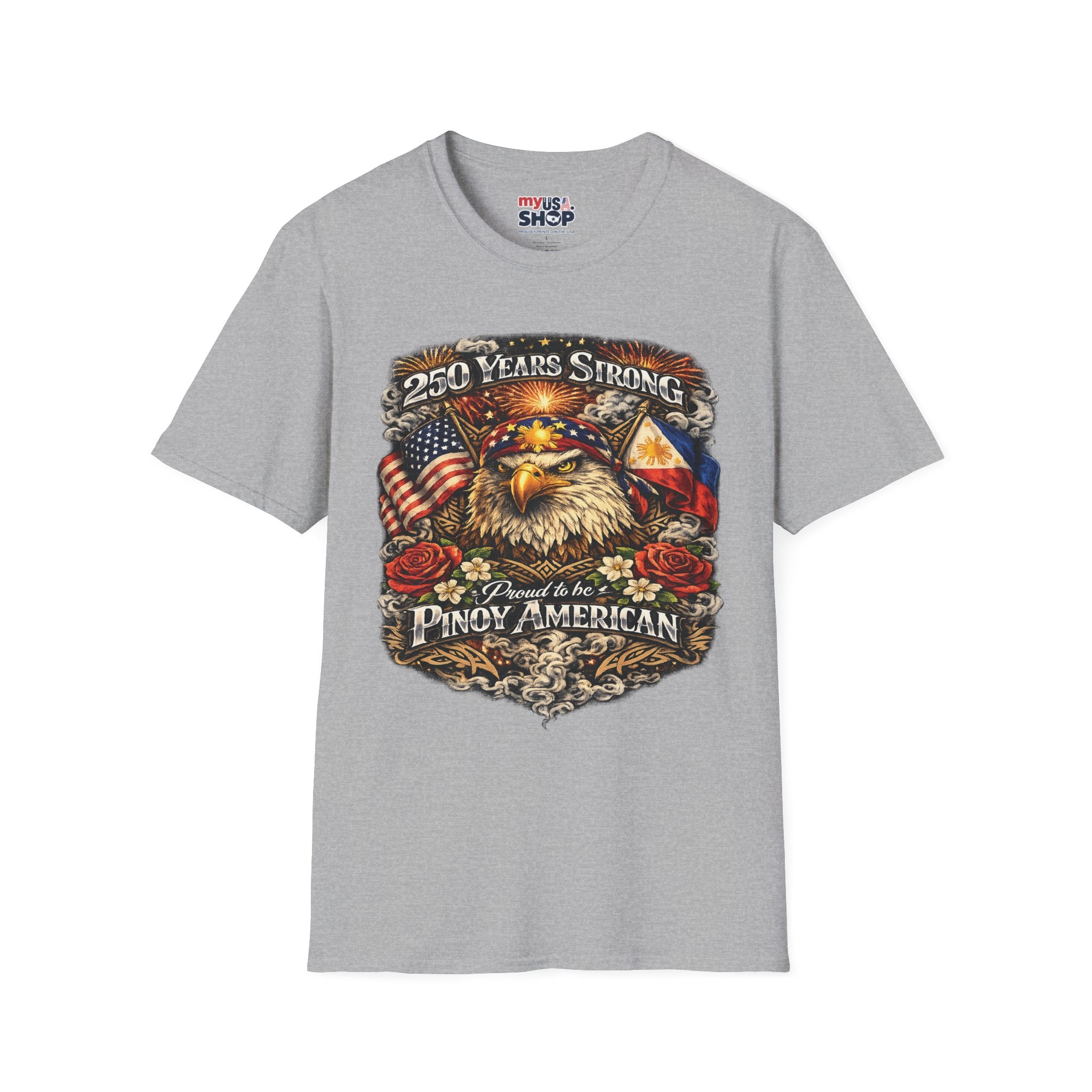 America 250 Years Strong Pinoy American Eagle Tee