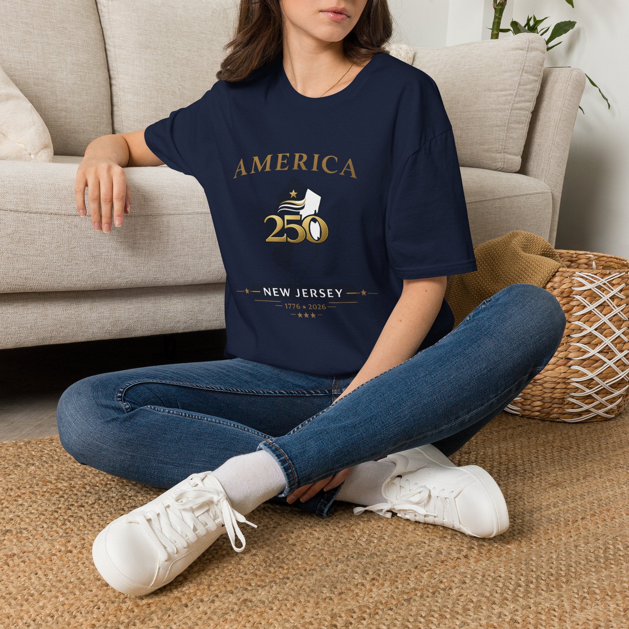 America 250 x New Jersey— Golden Map