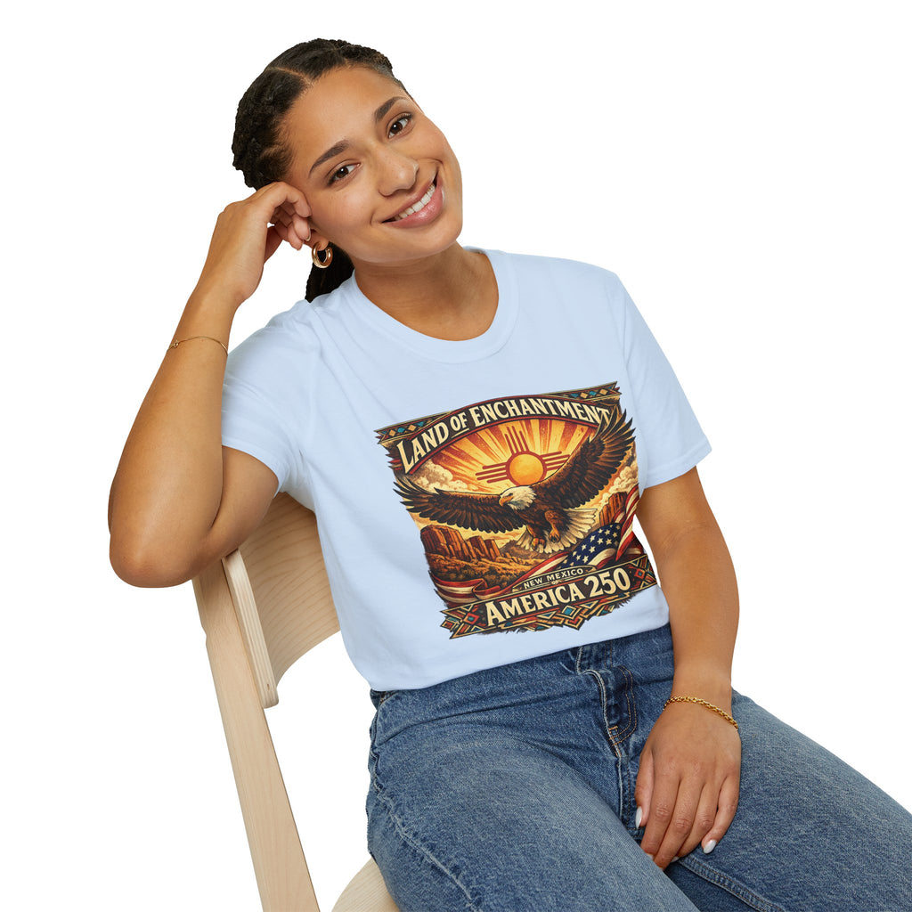 America 250 Land of Enchantment Eagle — New Mexico Patriotic Graphic Tee