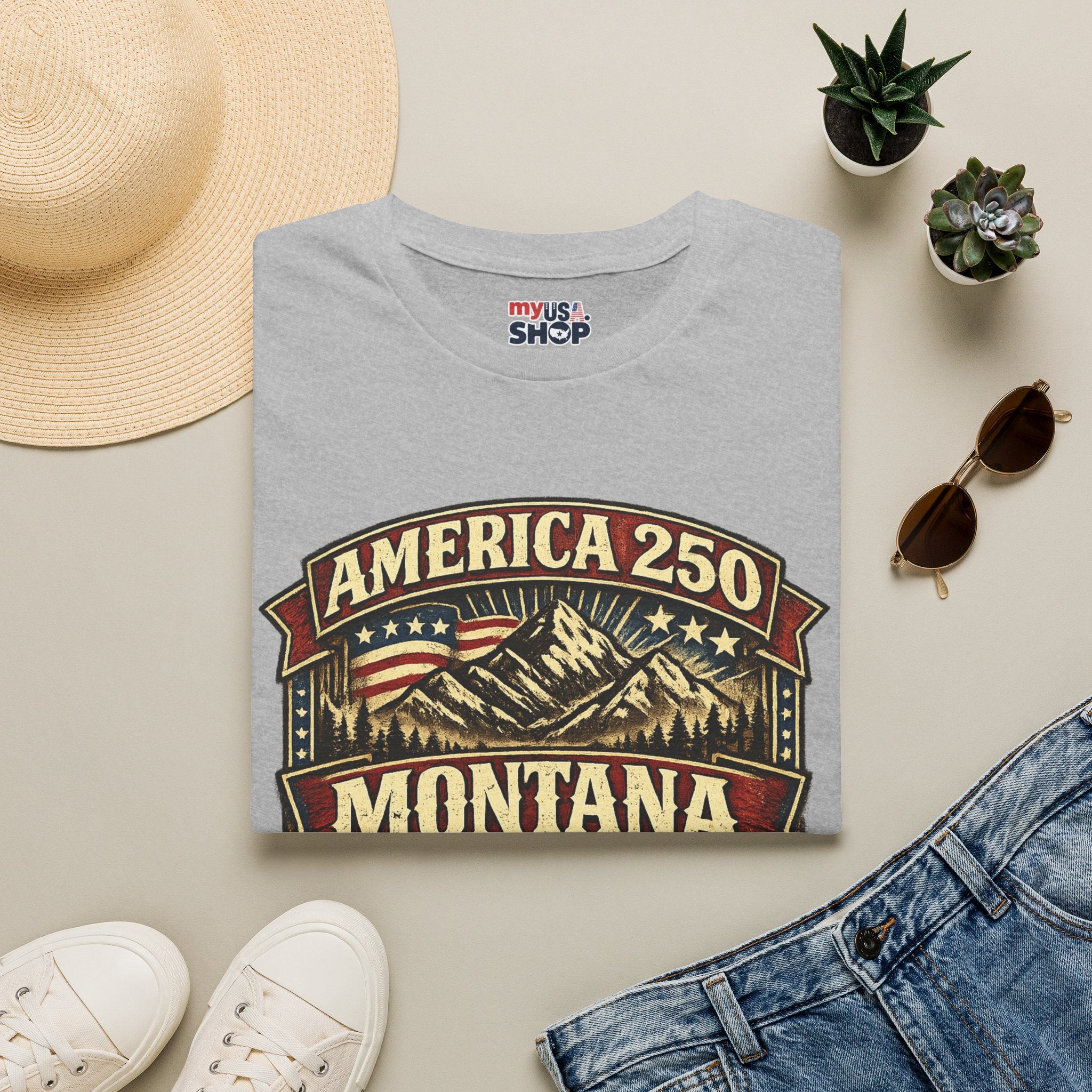 America 250 Montana Vintage Mountain