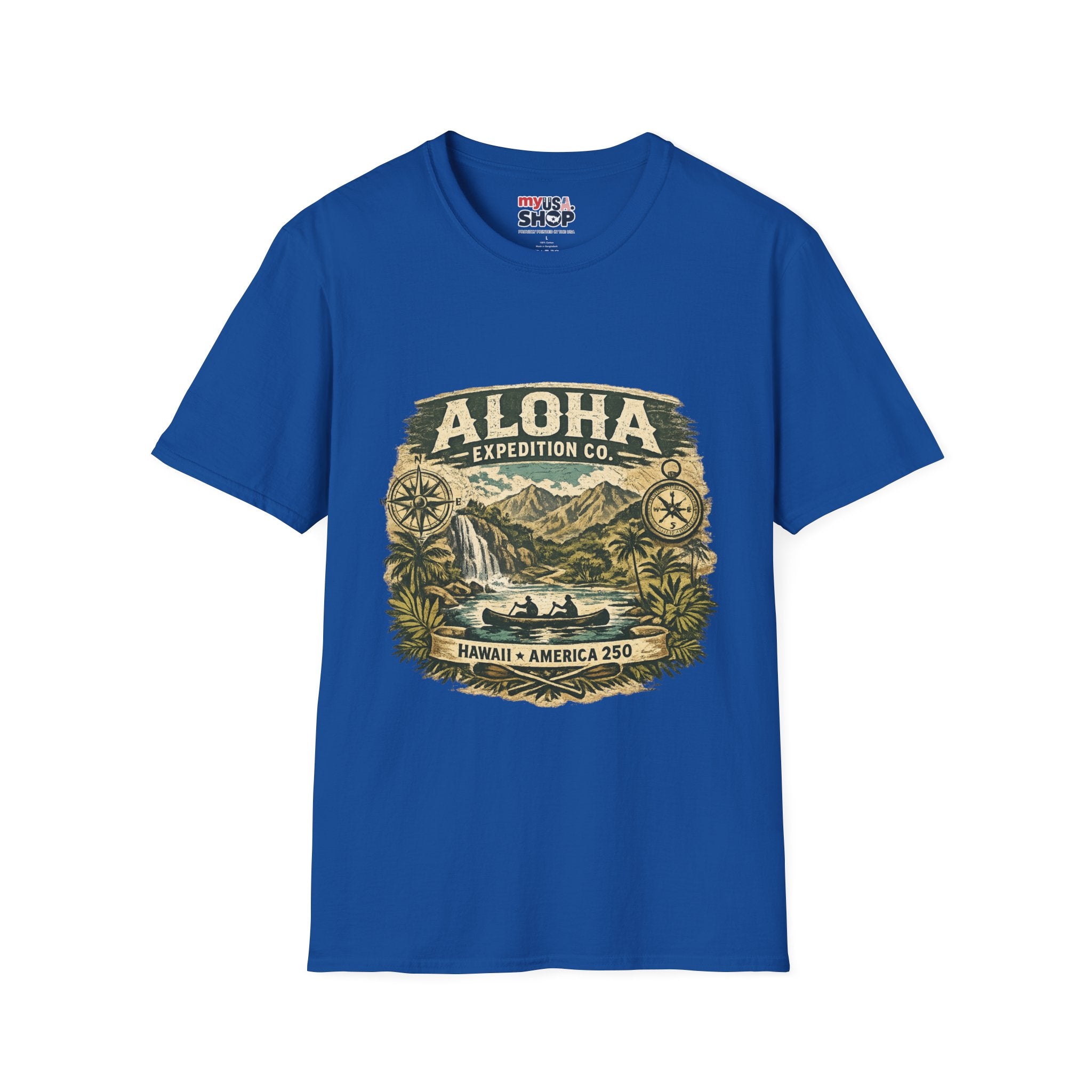America 250 Hawaii Aloha Expedition T-Shirt — Vintage Hawaiian Adventure Tee