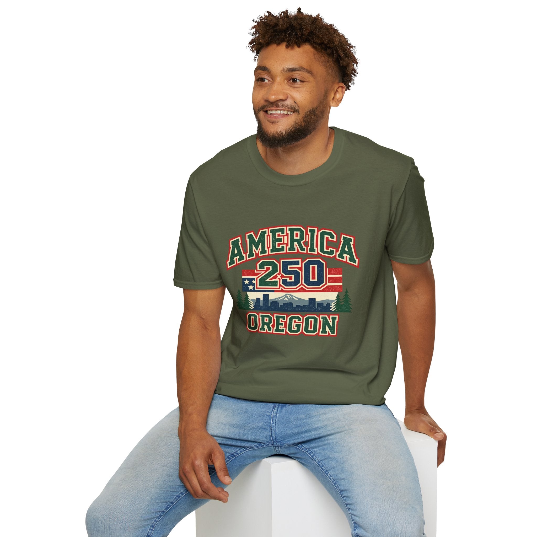 America 250 Shirt — Oregon Retro Collegiate Northwest Graphic Tee