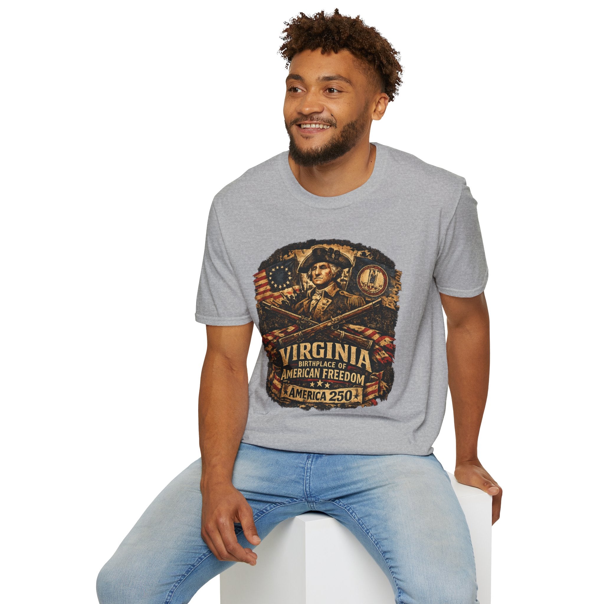 America 250 Virginia- American Freedom Tee Design