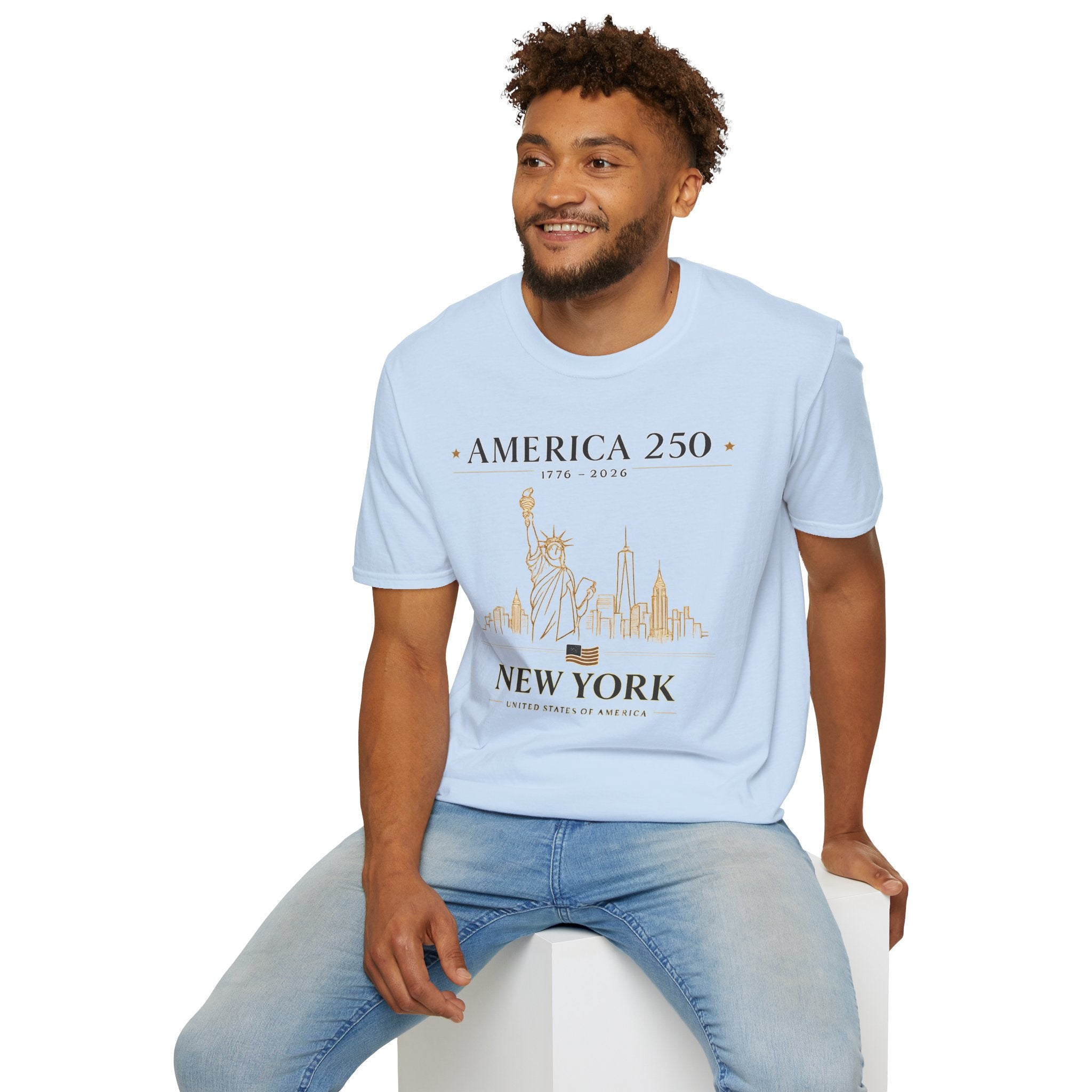America 250 — USA Commemorative Tee (New York Statue of Liberty Design)