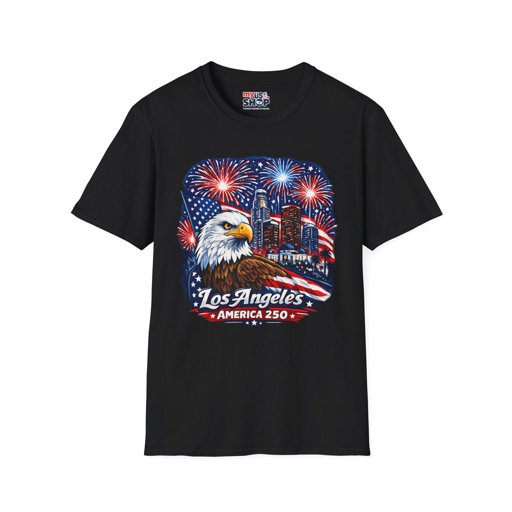 America 250 Freedom Lights Over Los Angeles California Tee