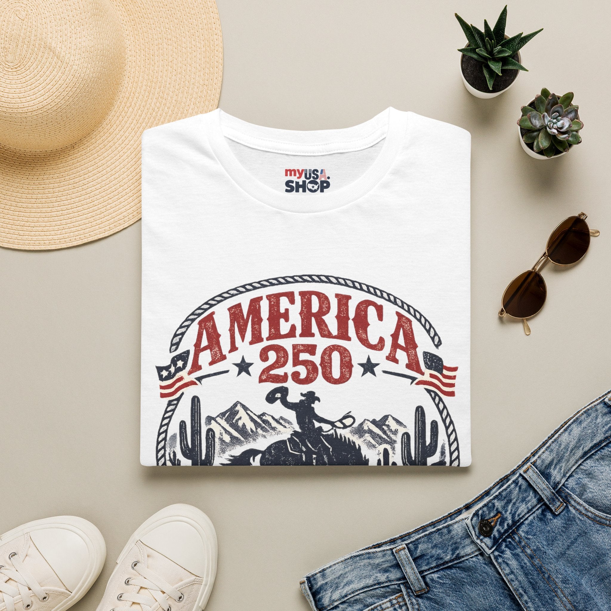America 250 Utah State Shirt — Retro Rodeo Freedom Graphic Tee