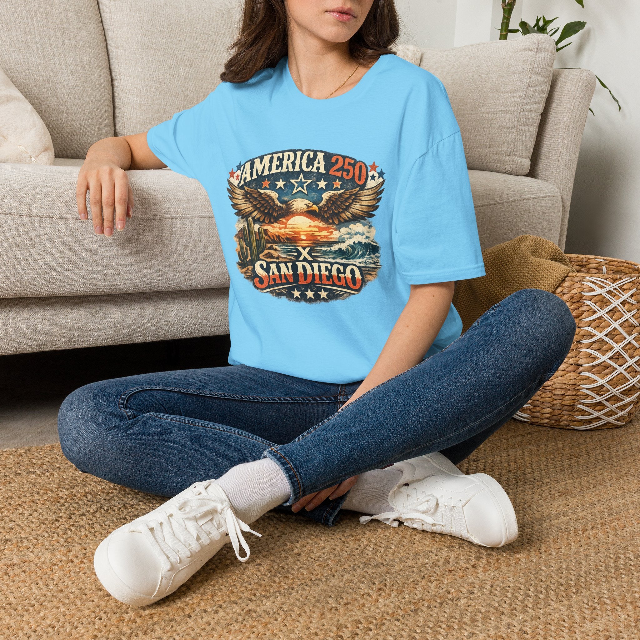 America 250 San Diego California Coastal Tee