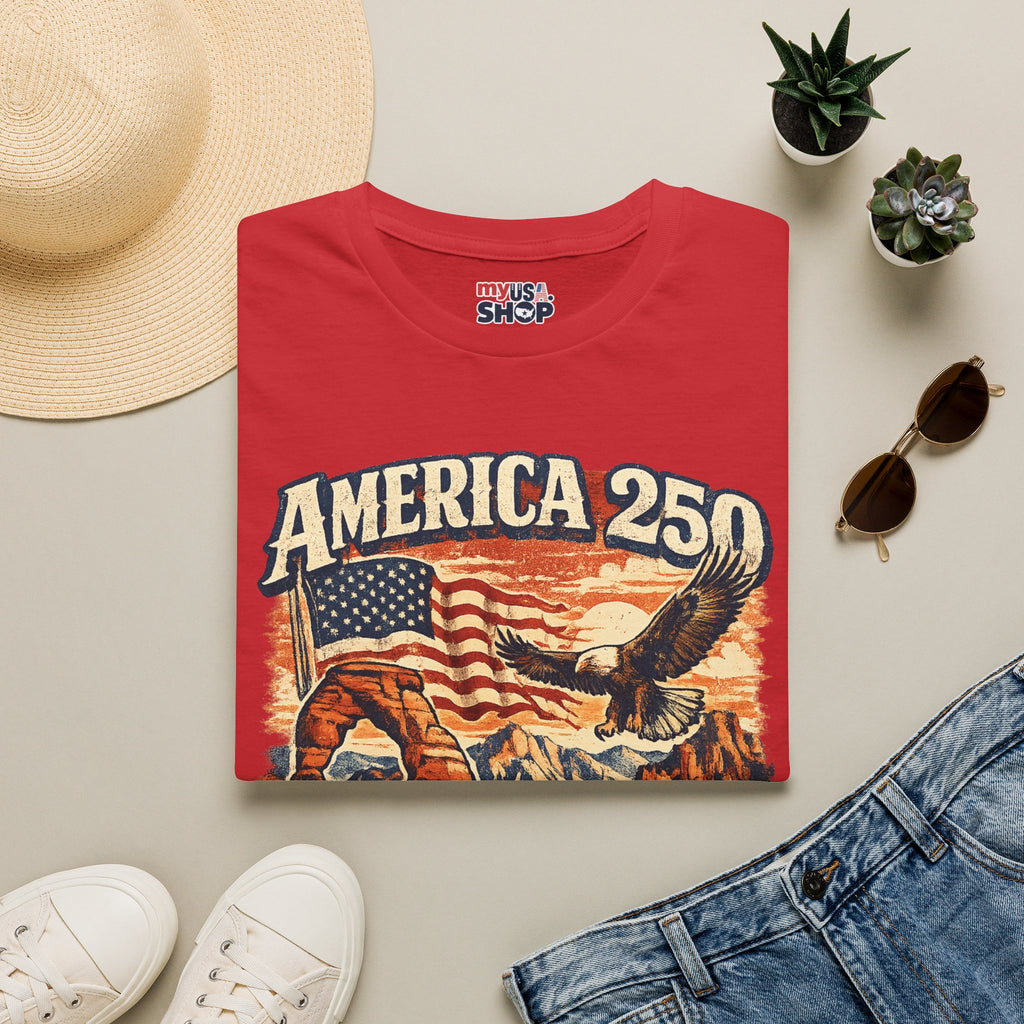 America 250 Utah Shirt — Patriotic Desert Eagle Graphic Tee