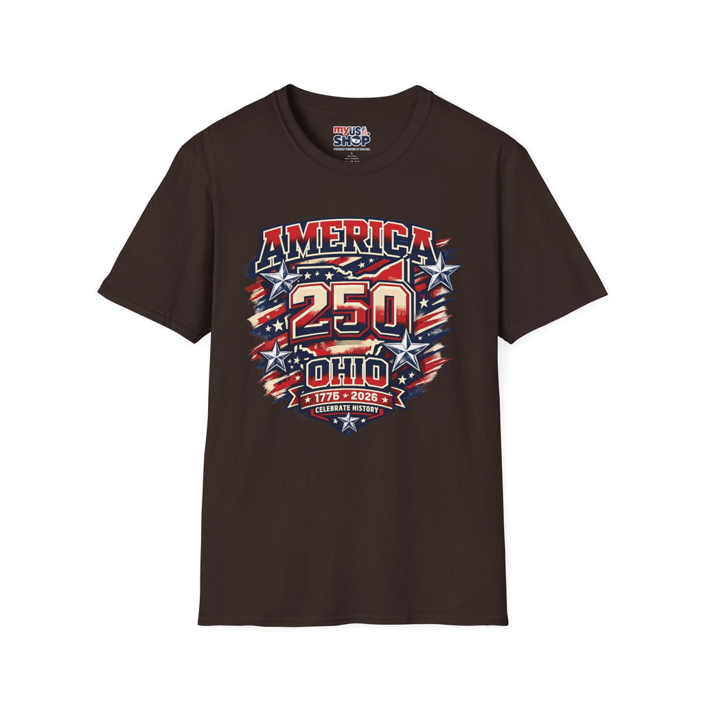 America 250 Ohio Commemorative T-Shirt — 250th Anniversary Patriotic Tee