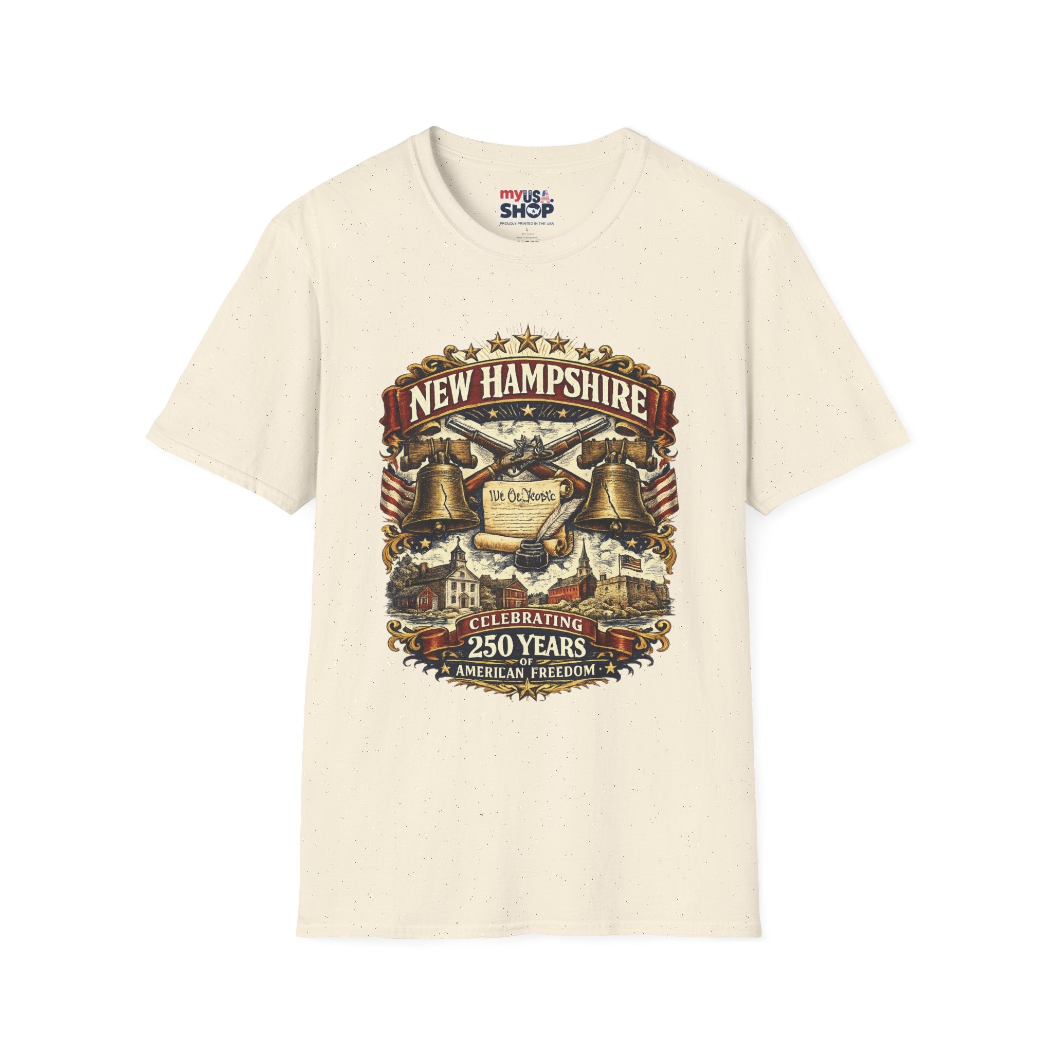 America 250 New Hampshire Heritage T-Shirt — We the People 250th Anniversary Vintage