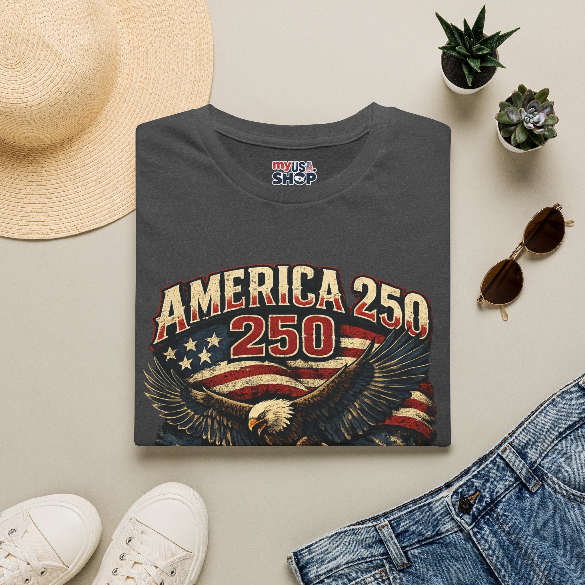 America 250 Eagle T-Shirt — Washington State Patriotic Tee