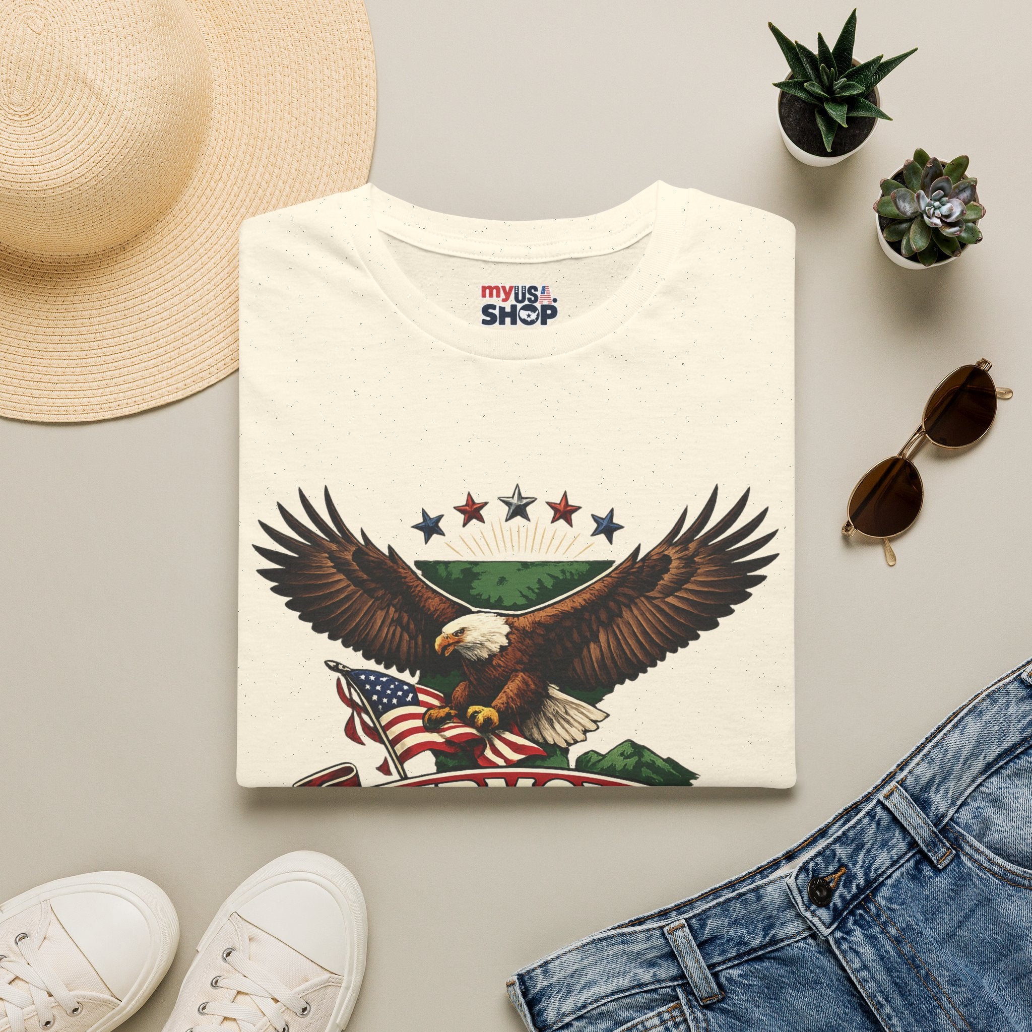 America 250 – Vermont Eagle Heritage Vintage Tee Design