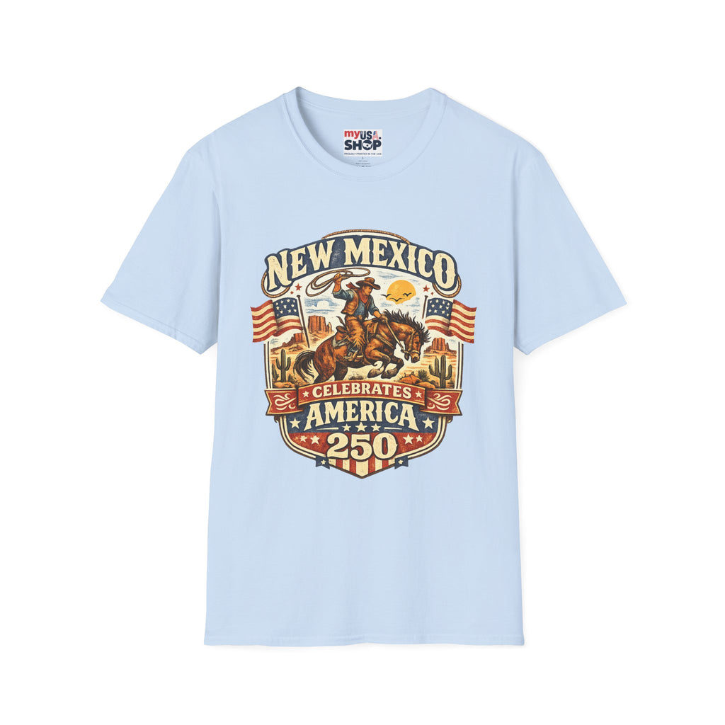America 250 New Mexico Cowboy Rodeo T-Shirt — Vintage Western Tee