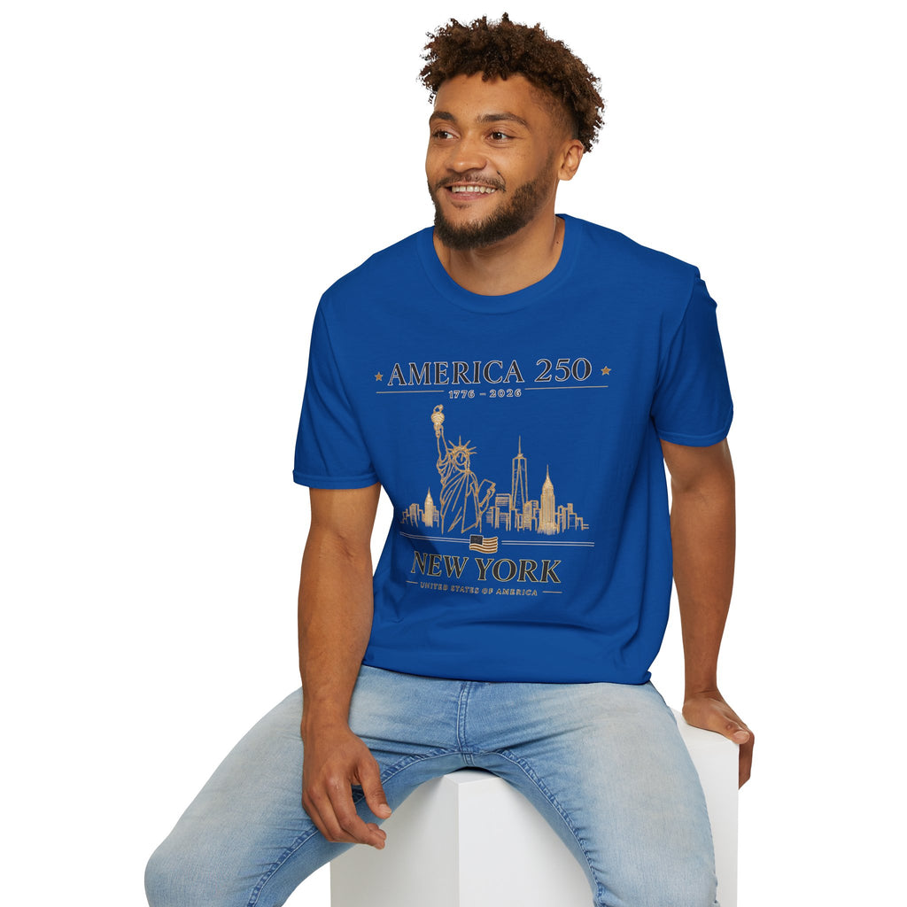 America 250 — USA Commemorative Tee (New York Statue of Liberty Design)
