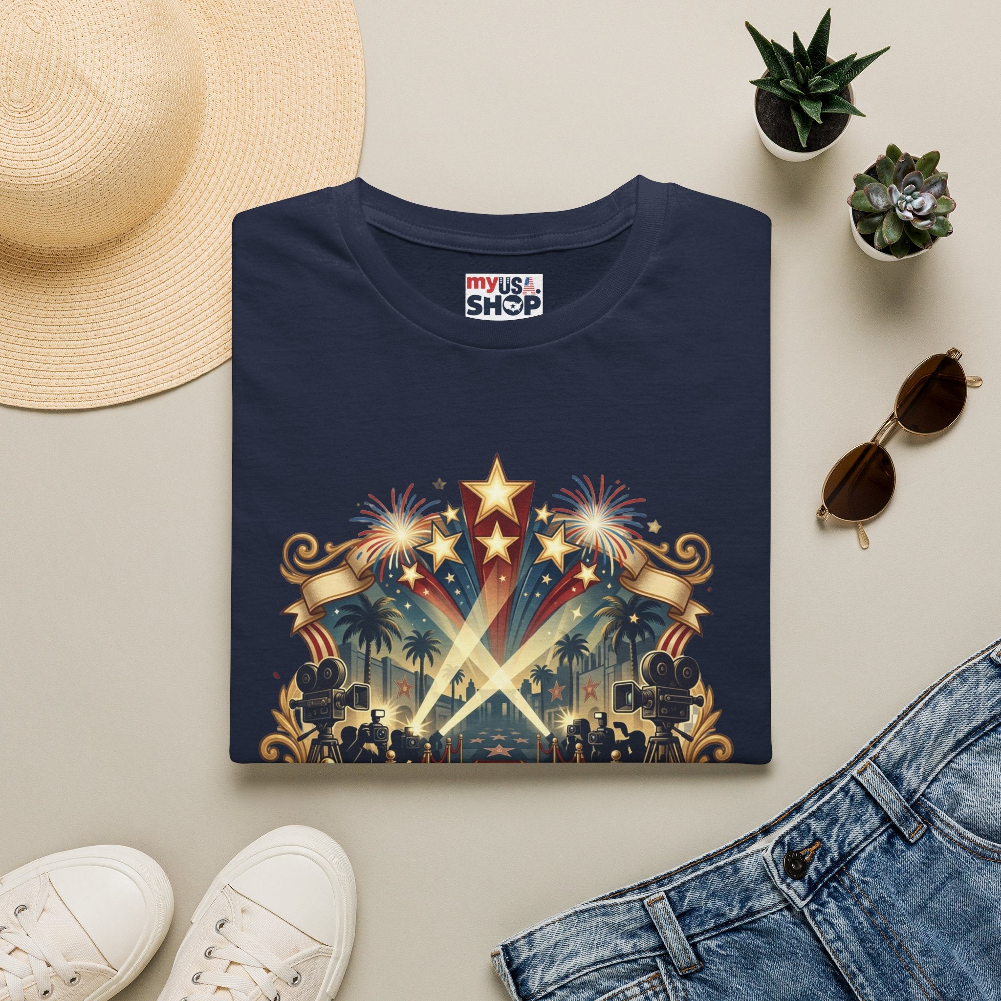 Stars of Freedom T‑Shirt — America 250 Patriotic Celebration Tee Pop Culture