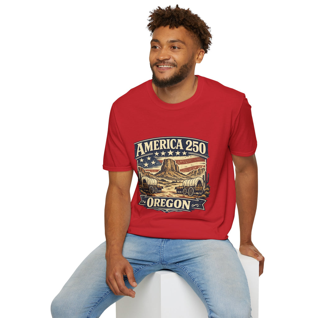 America 250 Shirt — Oregon Western Pioneer Trail Graphic Tee