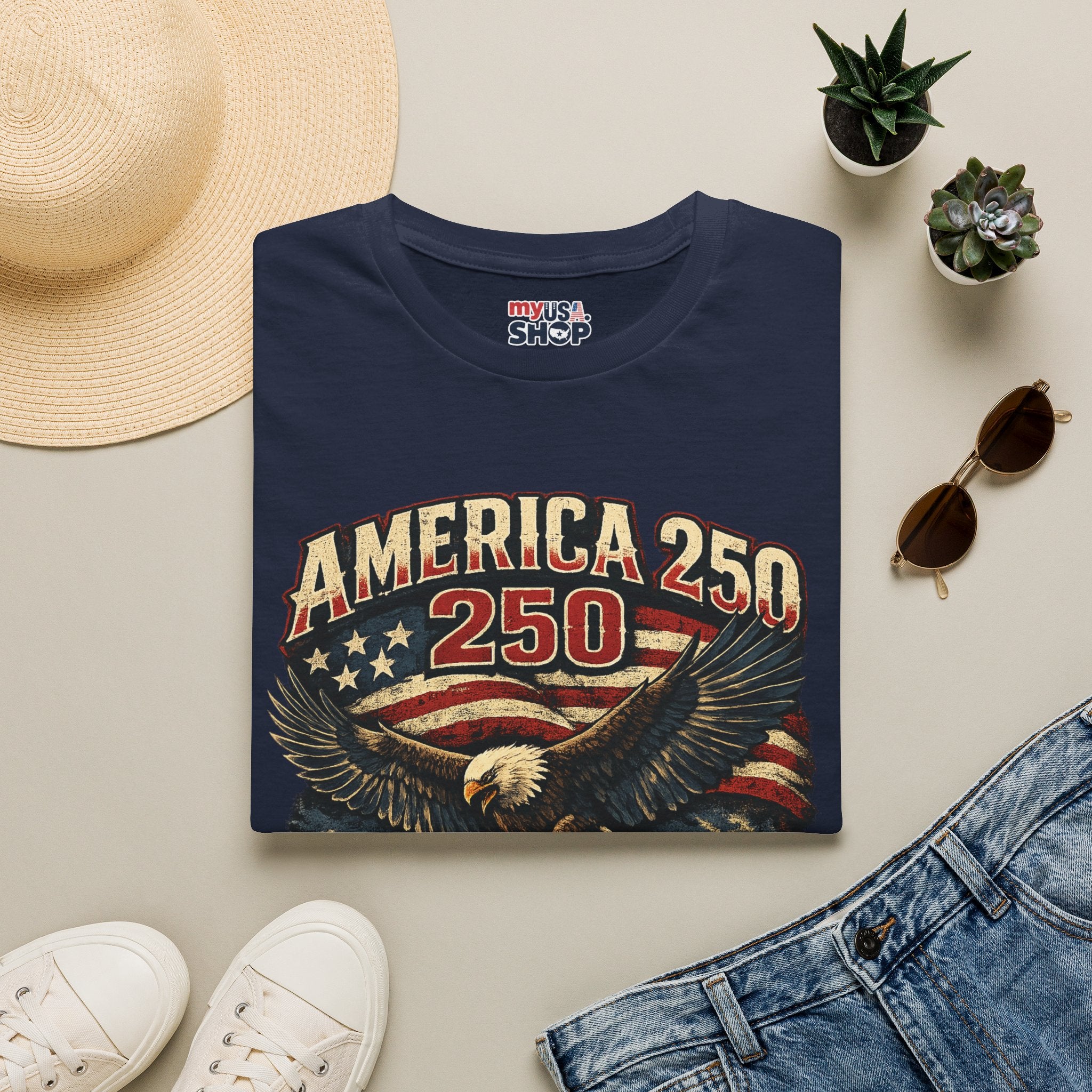 America 250 Eagle T-Shirt — Washington State Patriotic Tee