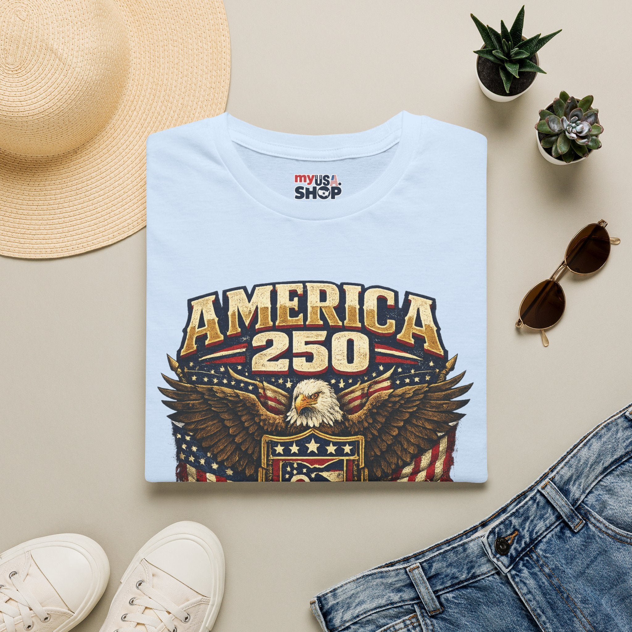 America 250 Ohio Eagle T-Shirt —1776–2026 Patriotic Tee