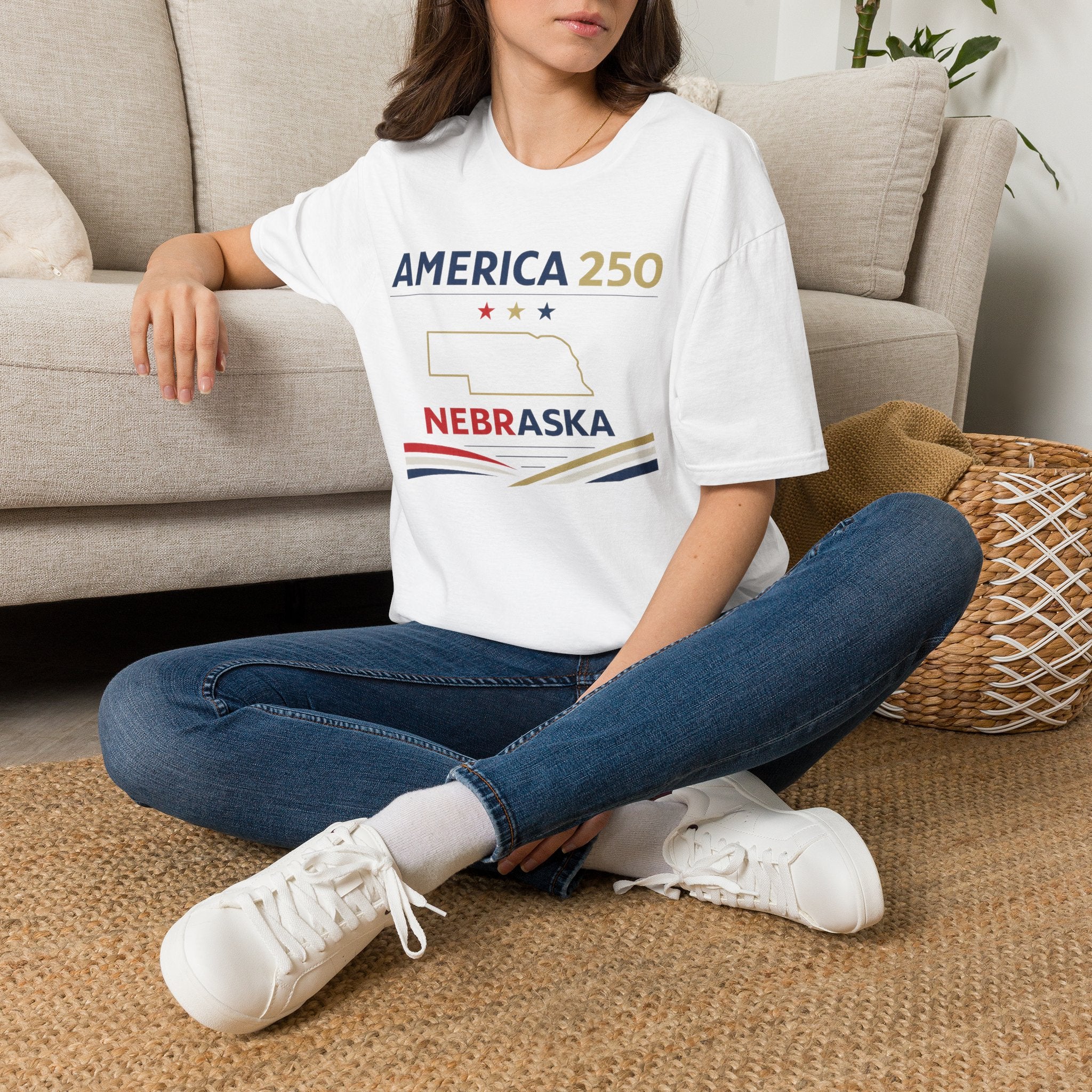 America 250 Nebraska T-Shirt — Patriotic State Pride Tee
