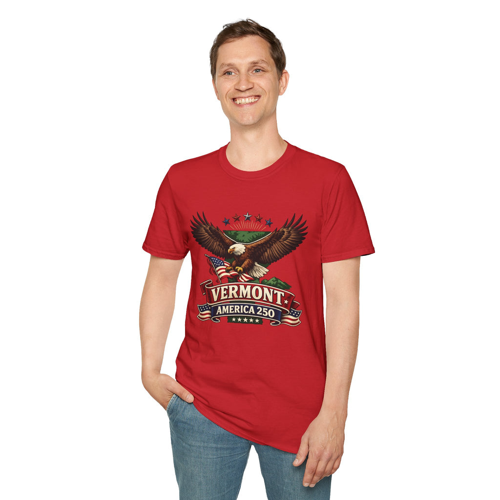 America 250 – Vermont Eagle Heritage Vintage Tee Design