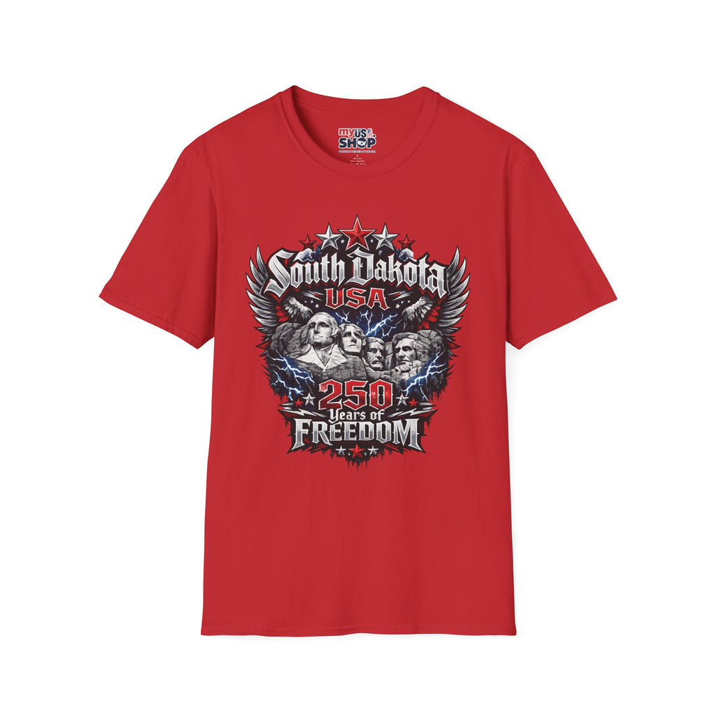 America 250 South Dakota Shirt — Freedom Anniversary Patriotic Graphic Tee