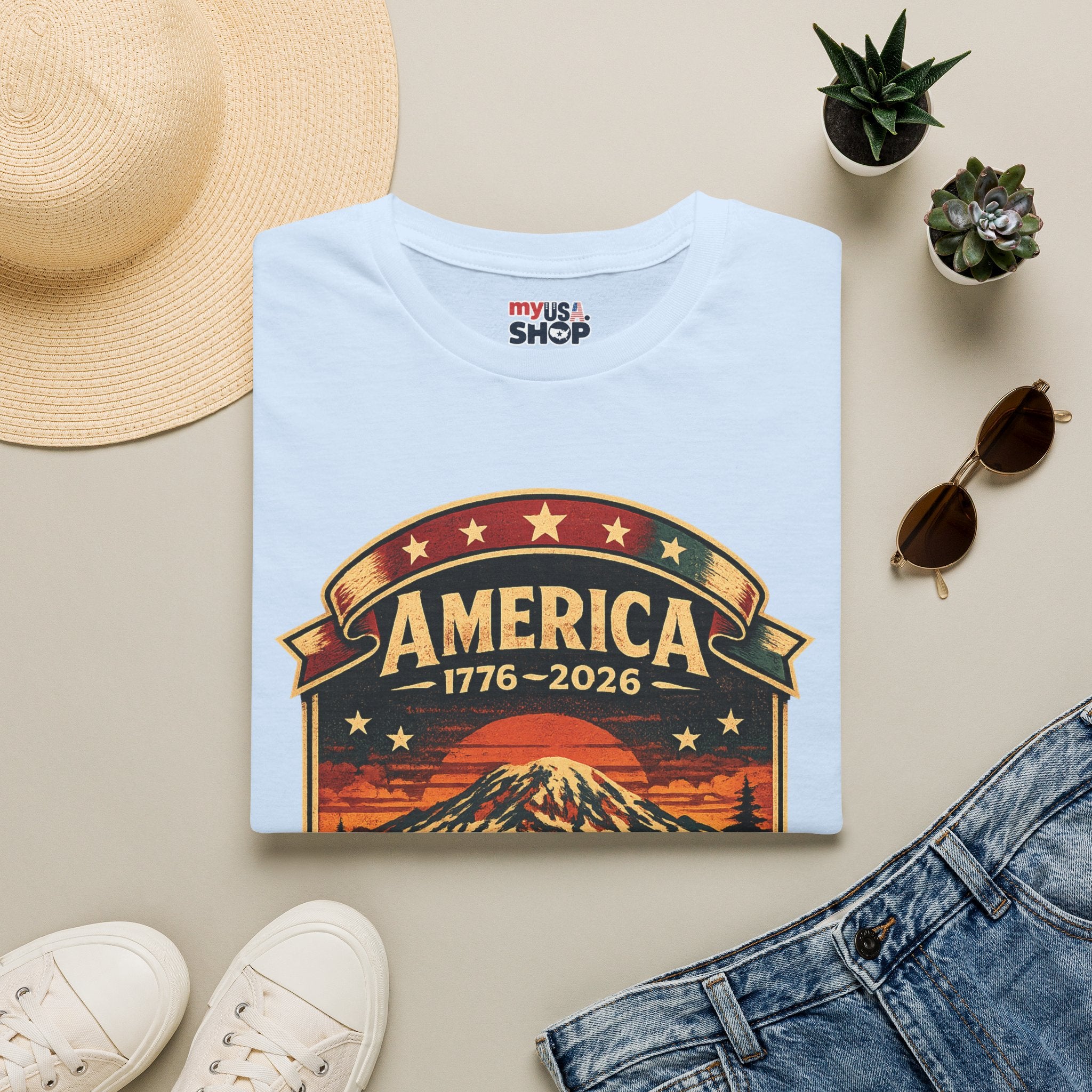 America 250 - Washington State Vintage T-Shirt