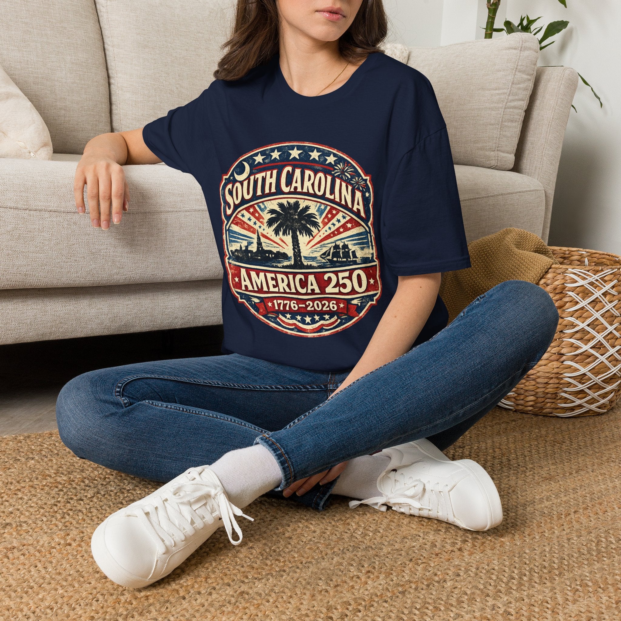 America 250 South Carolina Anniversary T-Shirt — Retro State Pride Tee