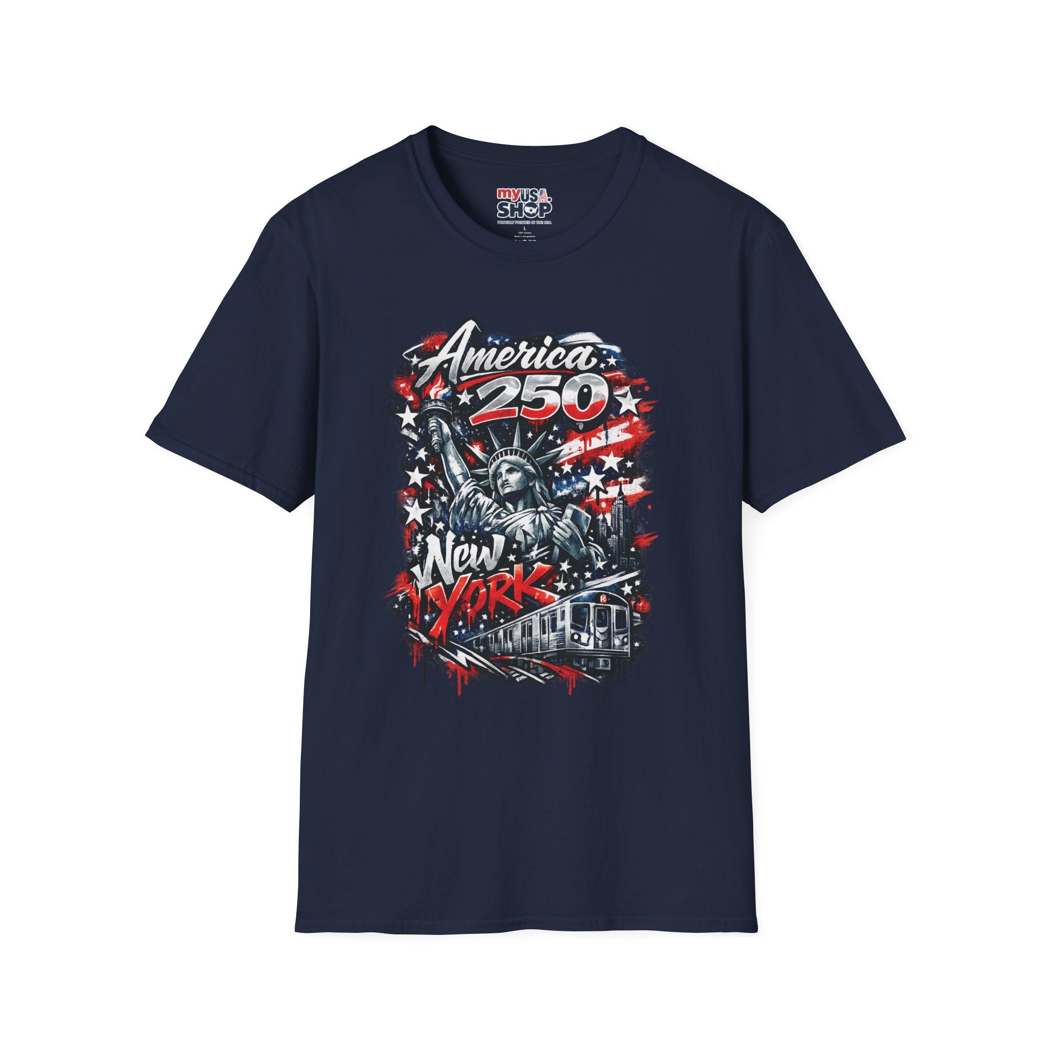 America 250 Statue of Liberty T-Shirt — Patriotic New York 250th Anniversary Tee