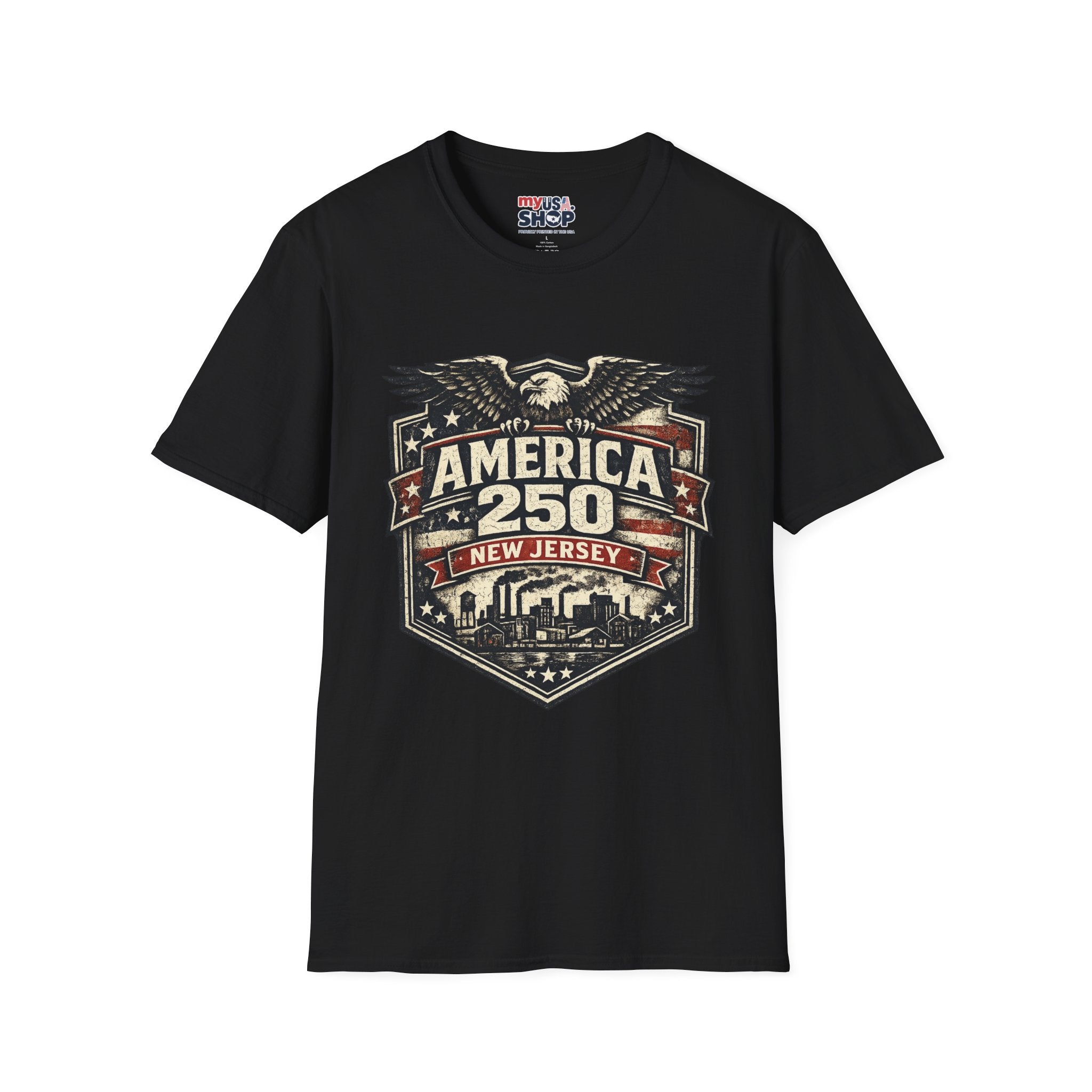 America 250 New Jersey — Vintage Eagle Patriotic